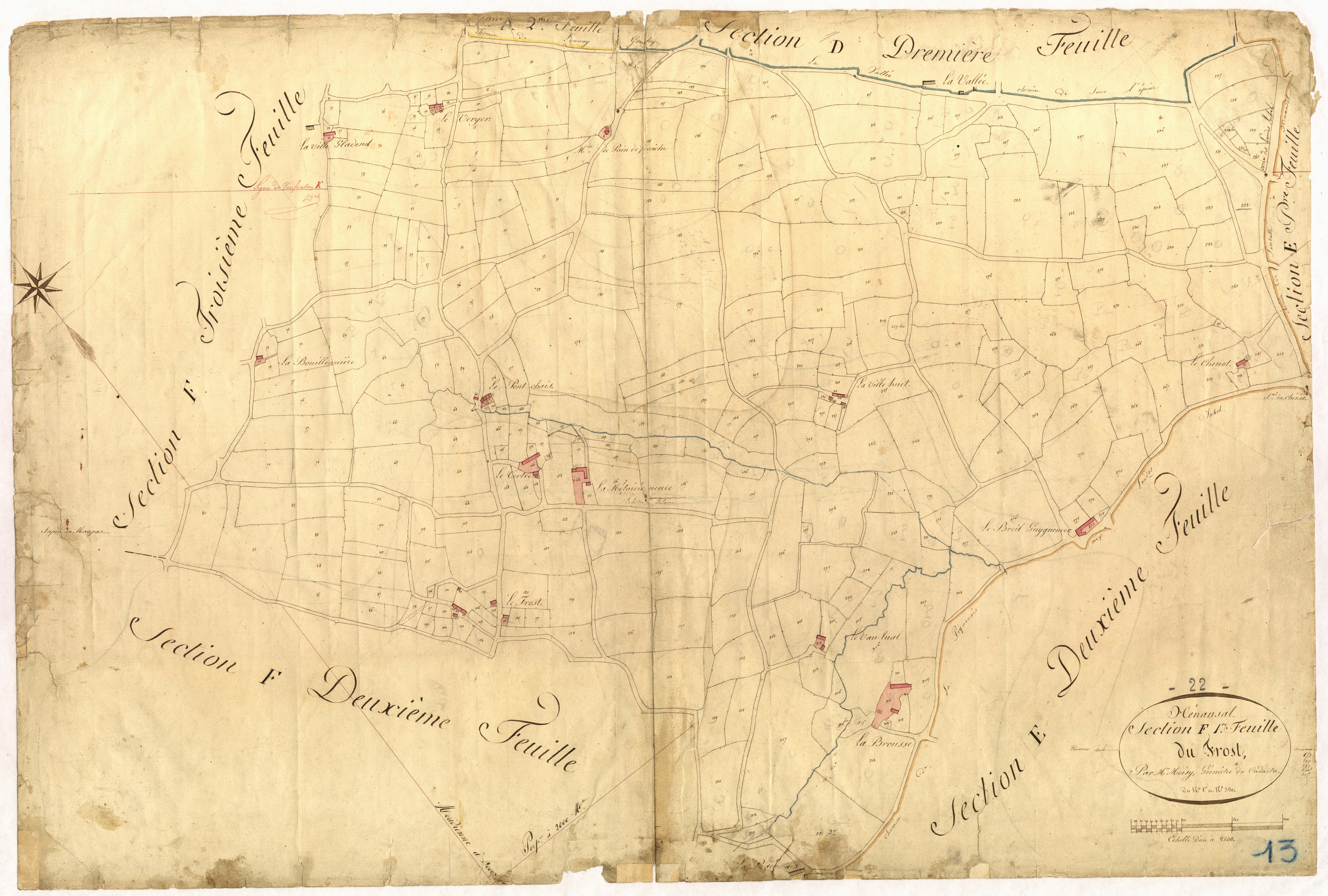 Hénansal - Section F, 1re feuille