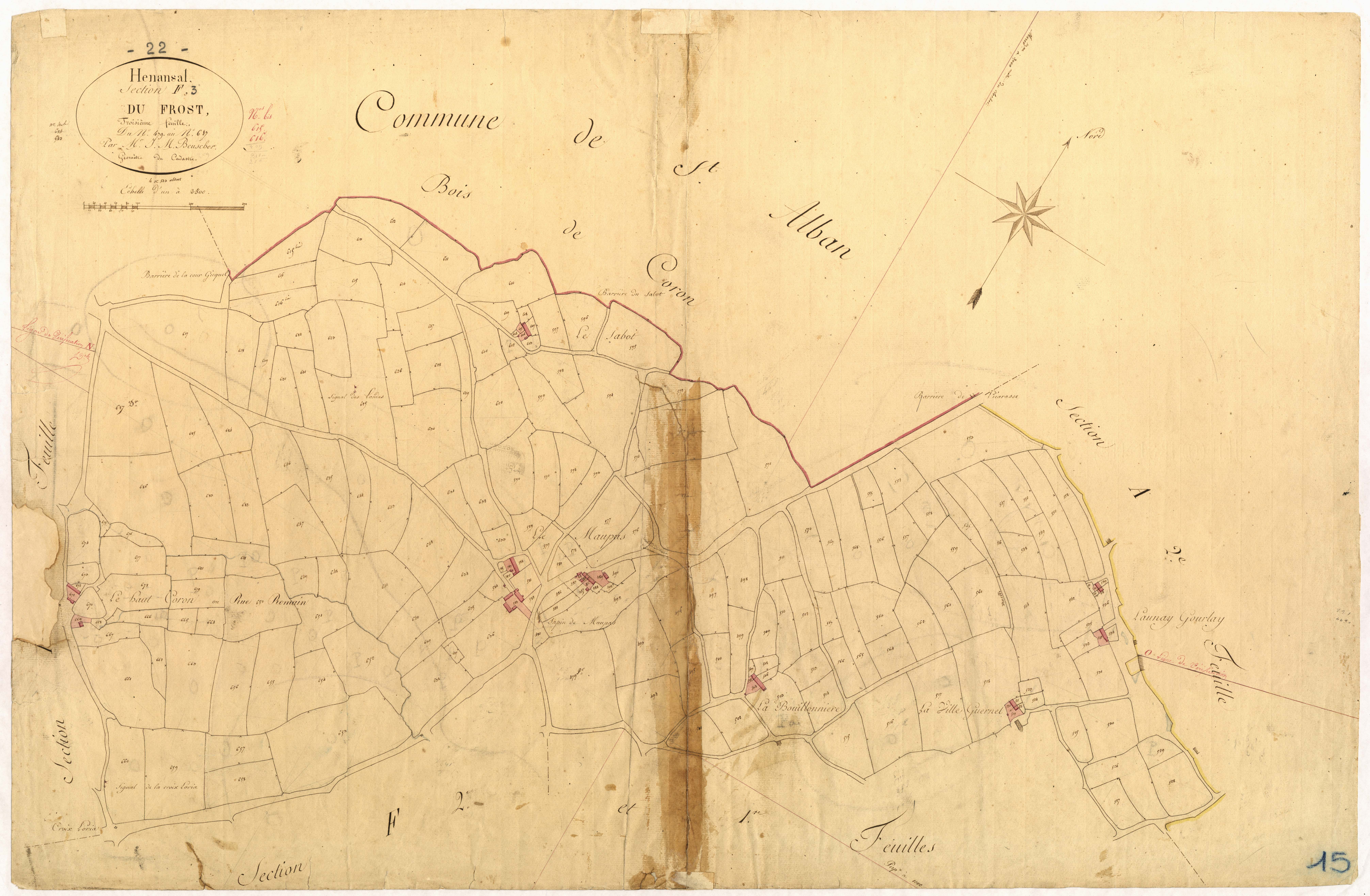 Hénansal - Section F, 3e feuille