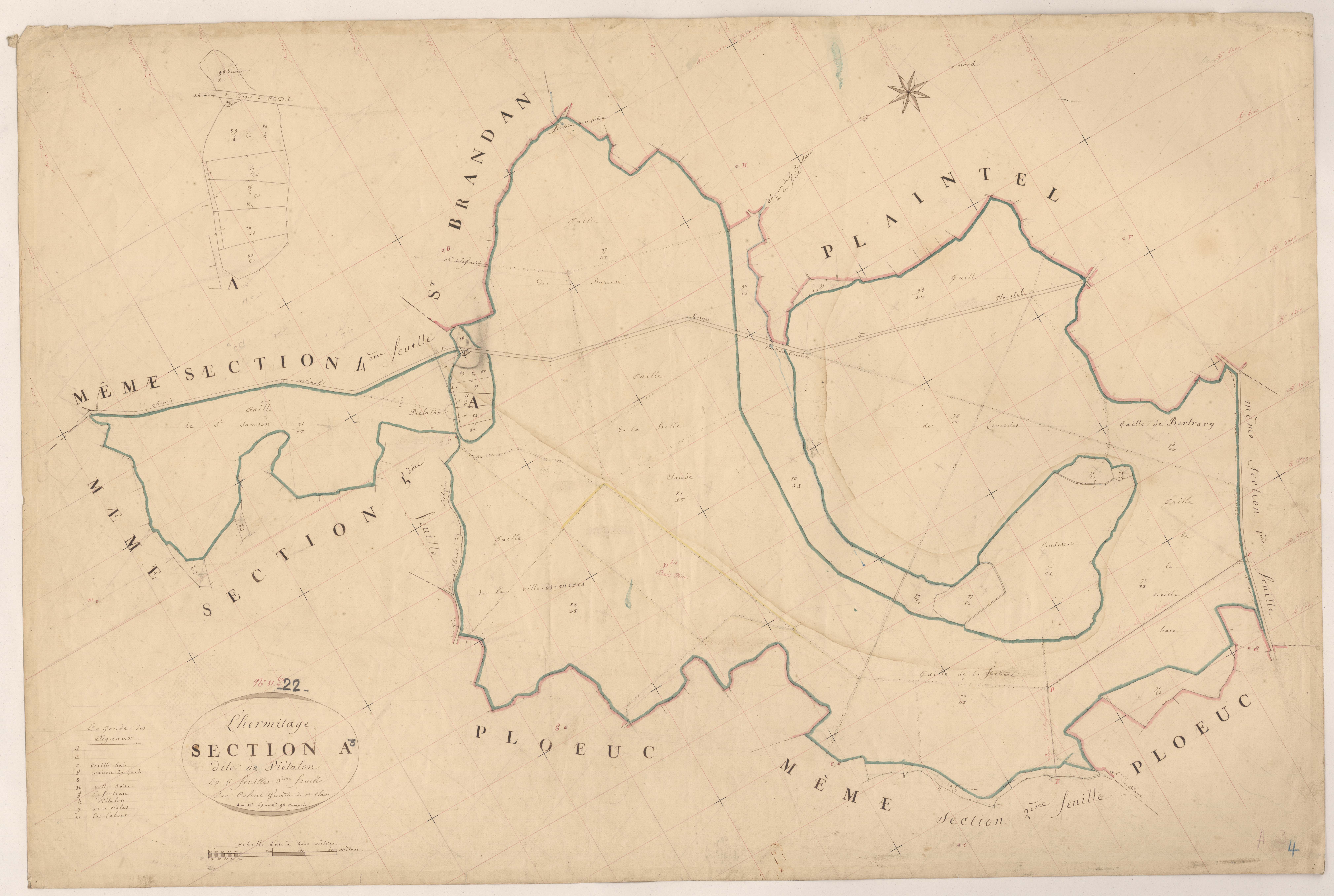 L'Hermitage-Lorge - Section A, 3e feuille