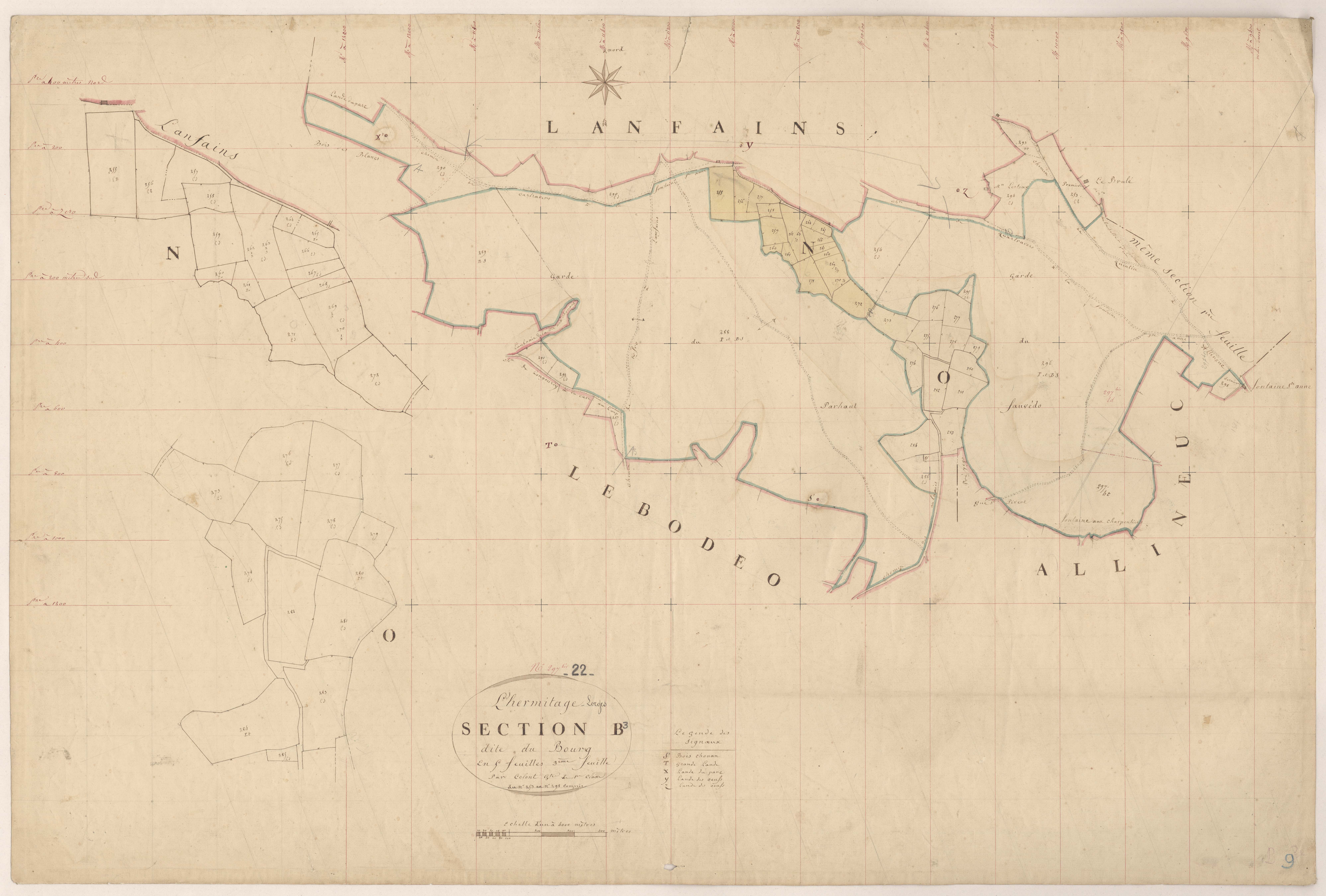 L'Hermitage-Lorge - Section B, 3e feuille
