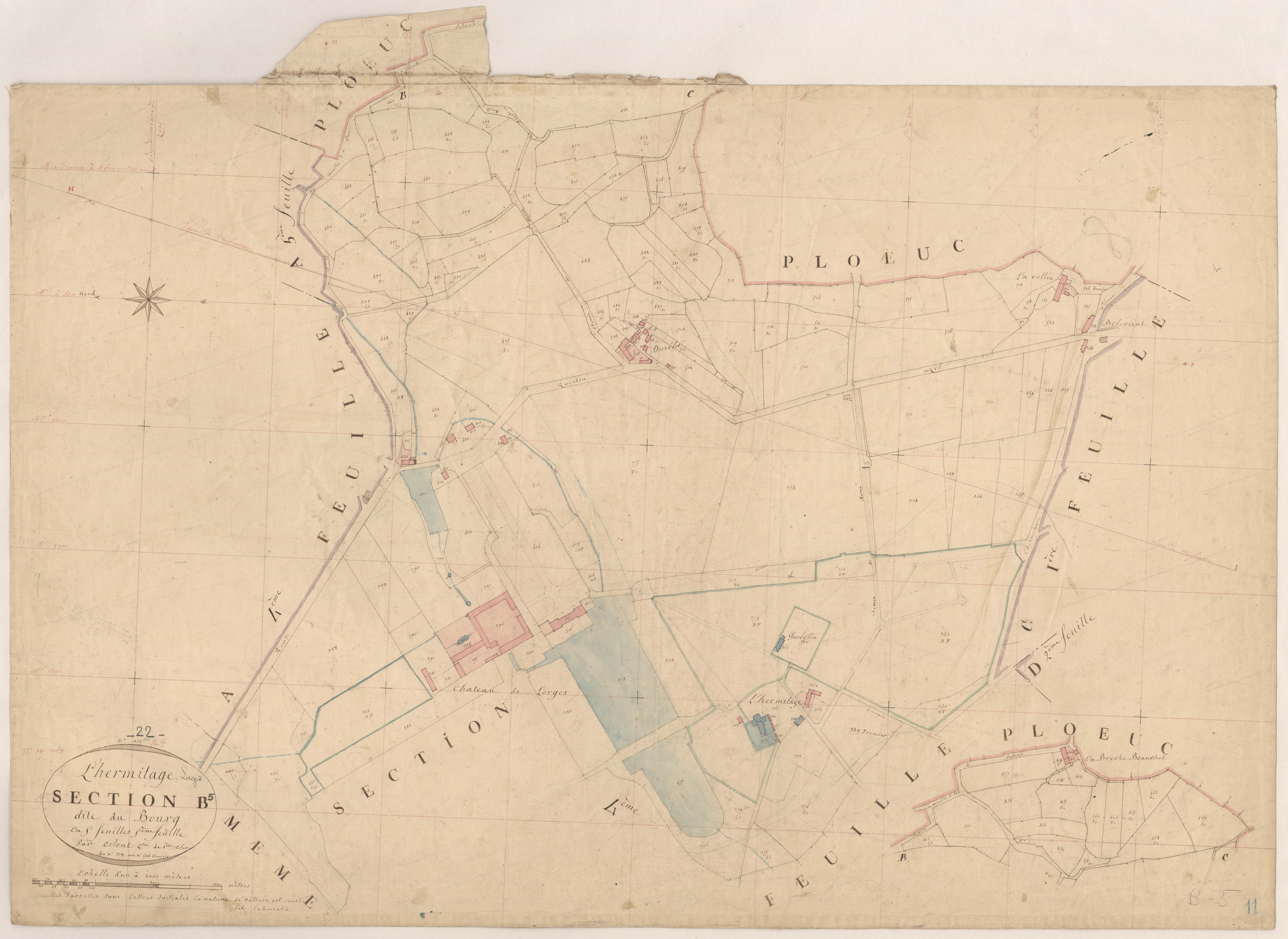 L'Hermitage-Lorge - Section B, 5e feuille