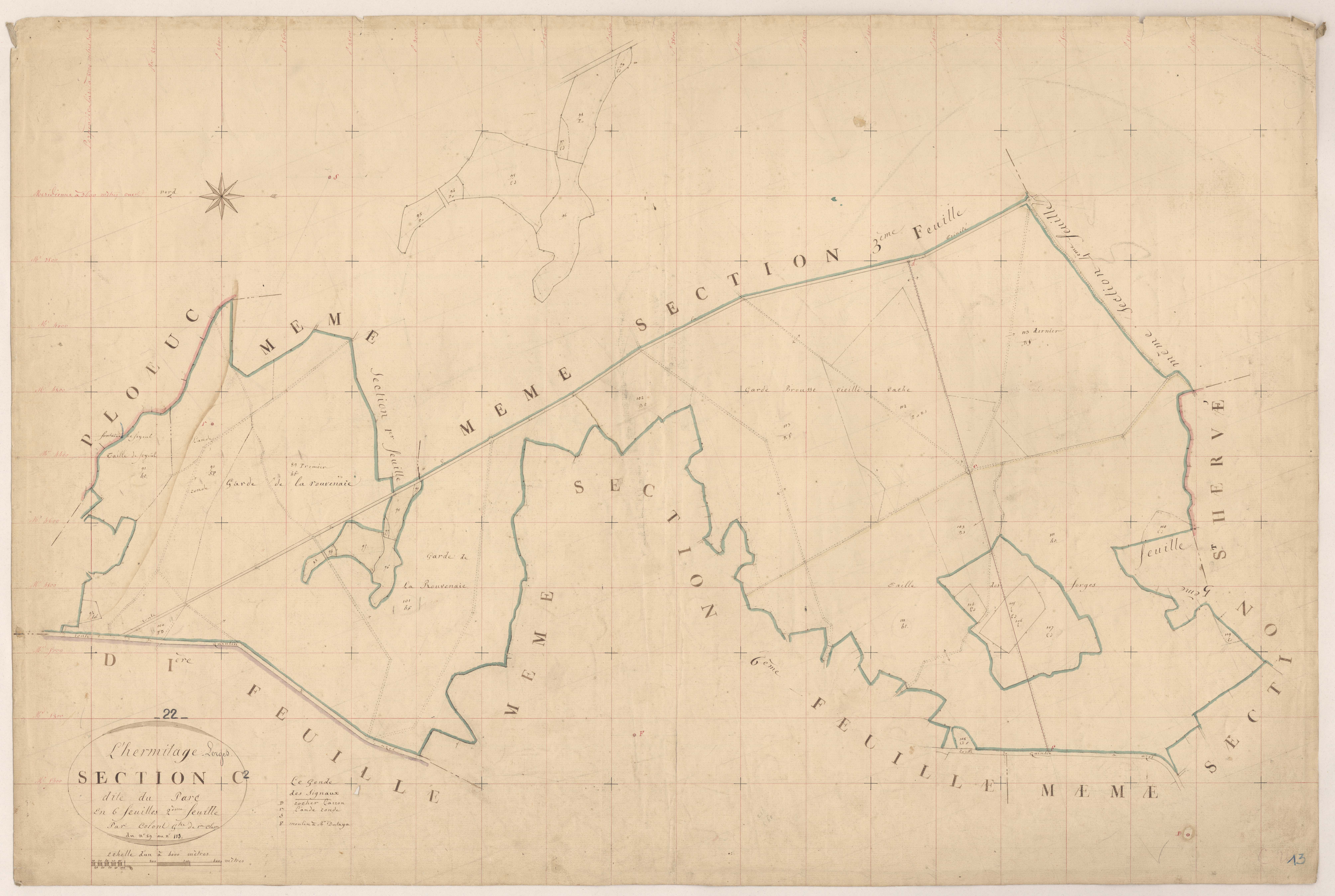 L'Hermitage-Lorge - Section C, 2e feuille
