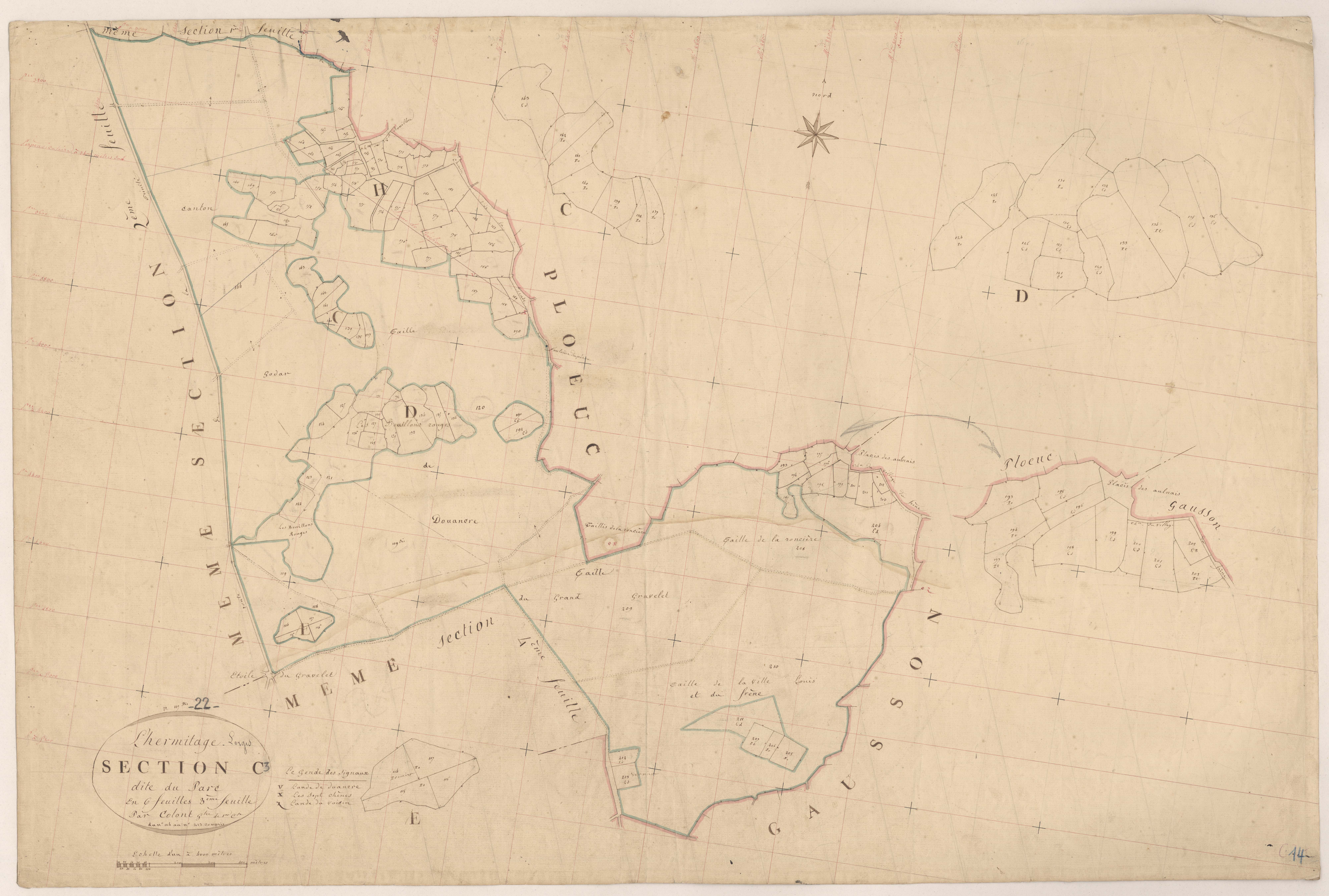 L'Hermitage-Lorge - Section C, 3e feuille