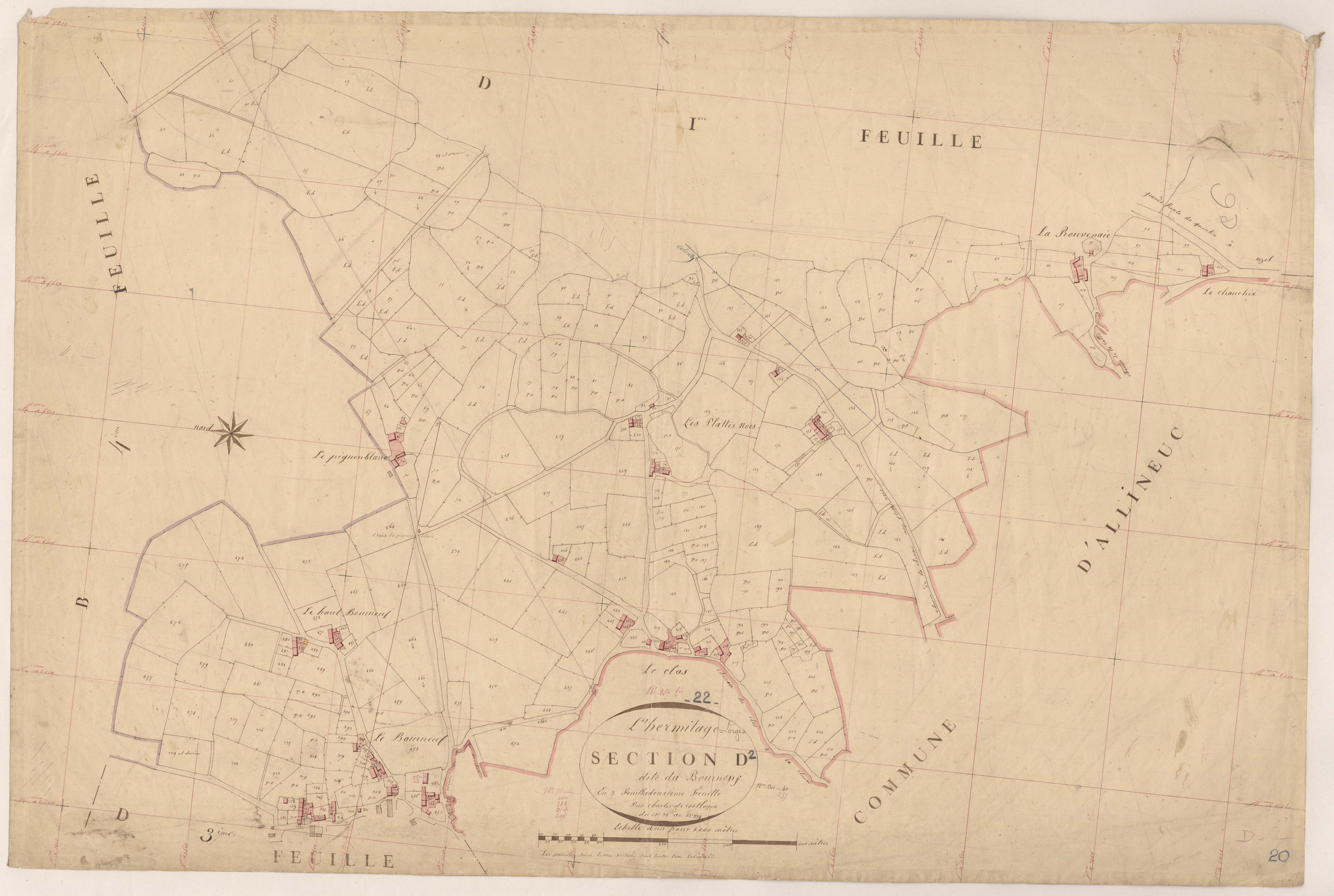 L'Hermitage-Lorge - Section D, 2e feuille