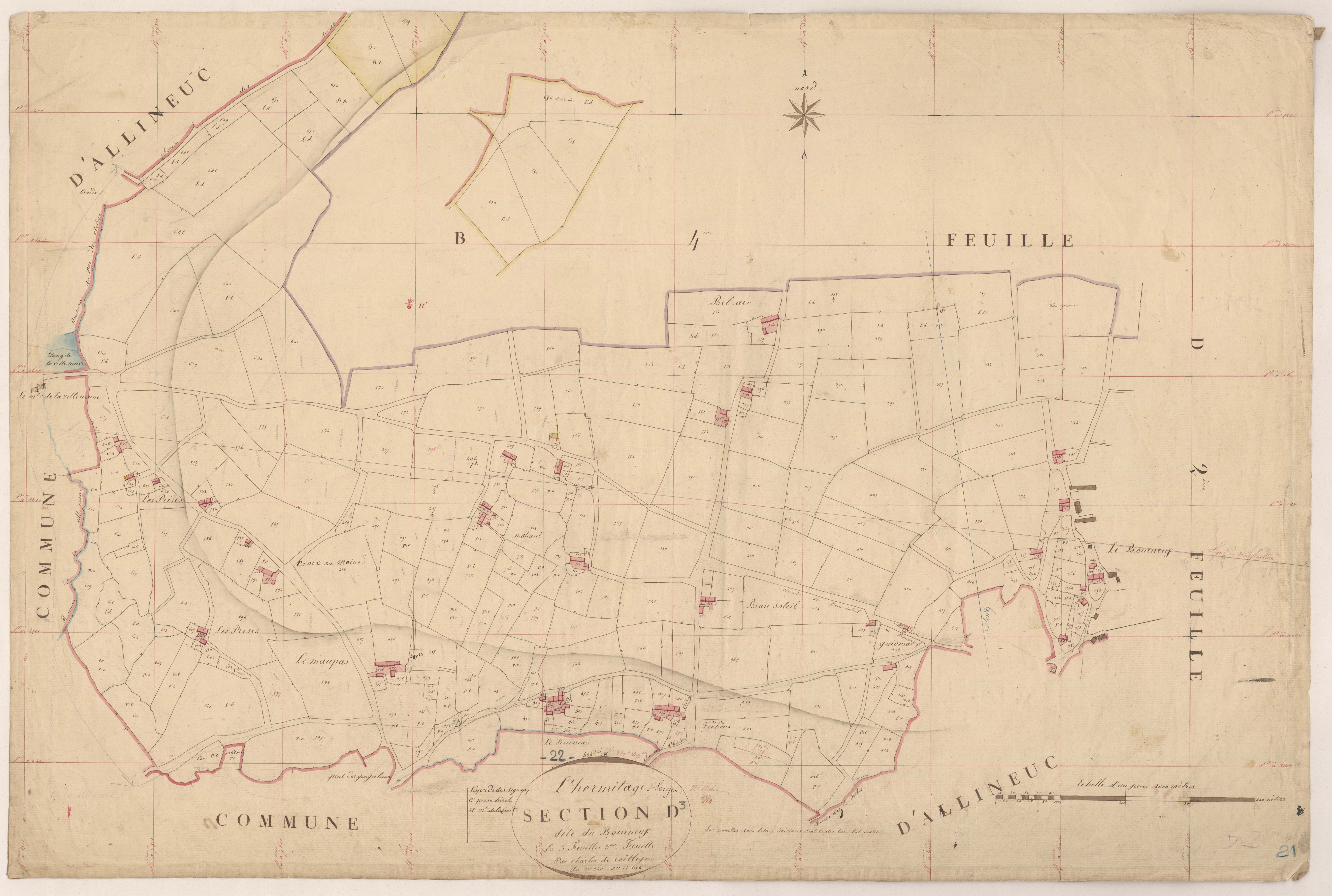 L'Hermitage-Lorge - Section D, 3e feuille