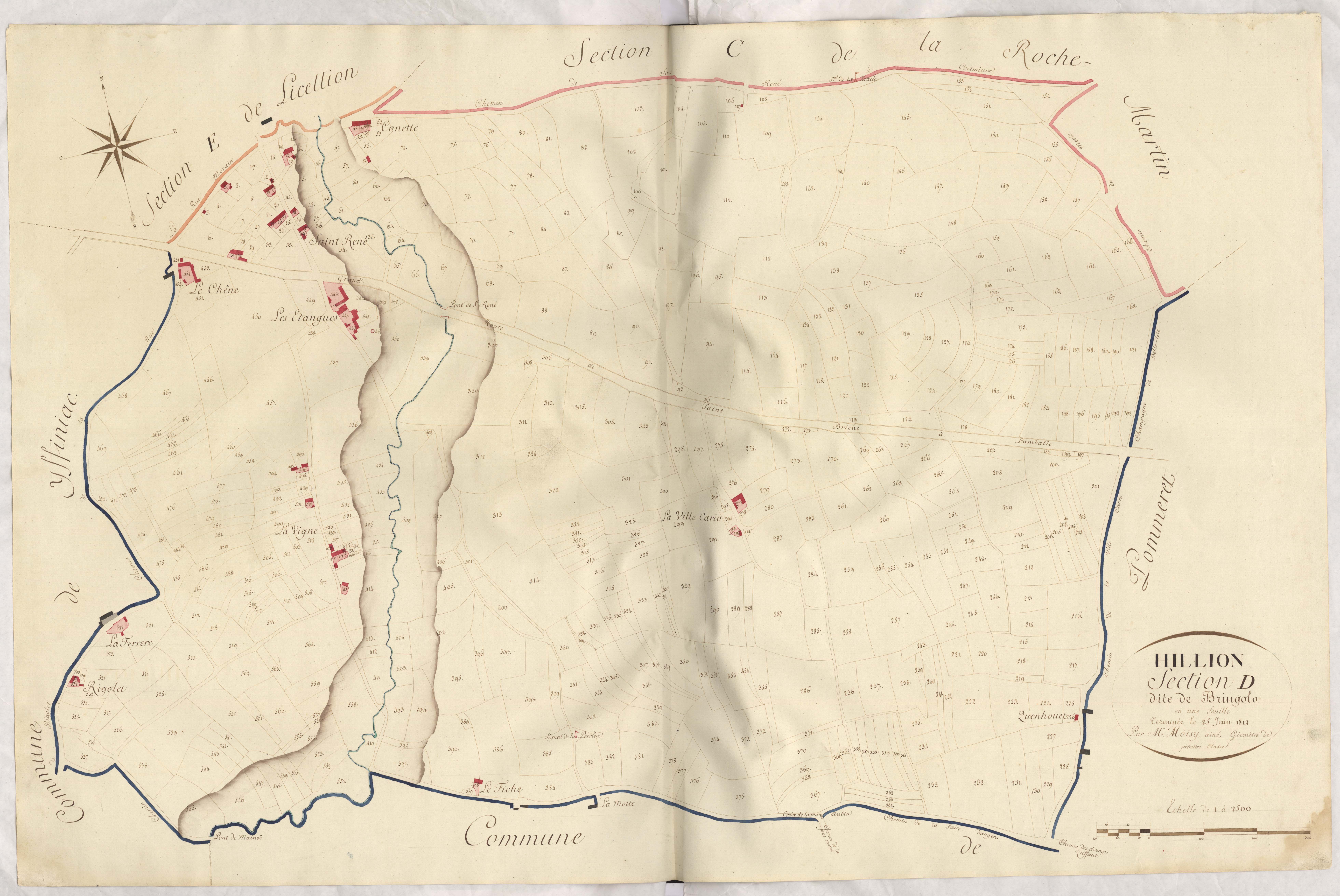 Hillion - Section D, feuille unique