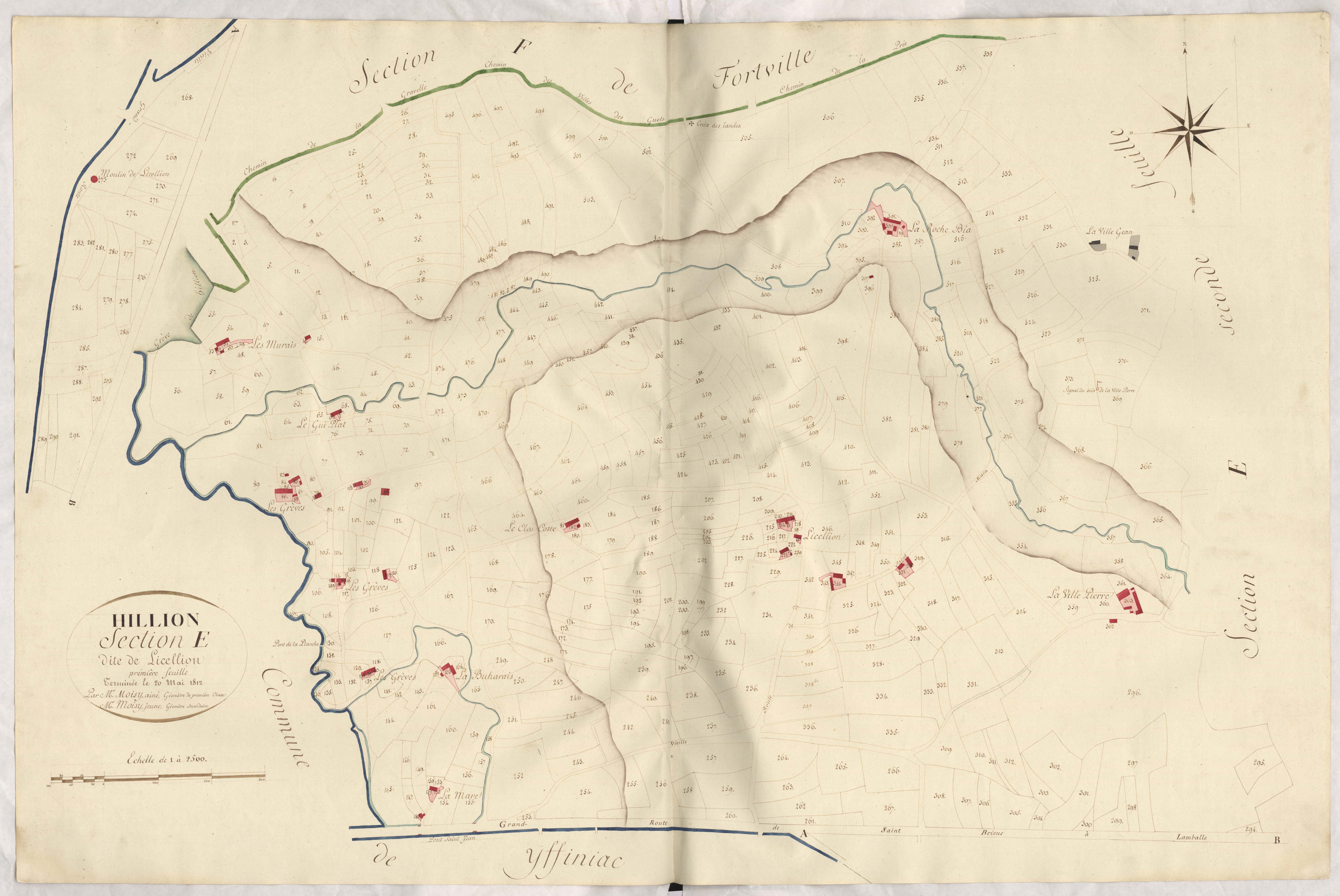 Hillion - Section E, 1re feuille