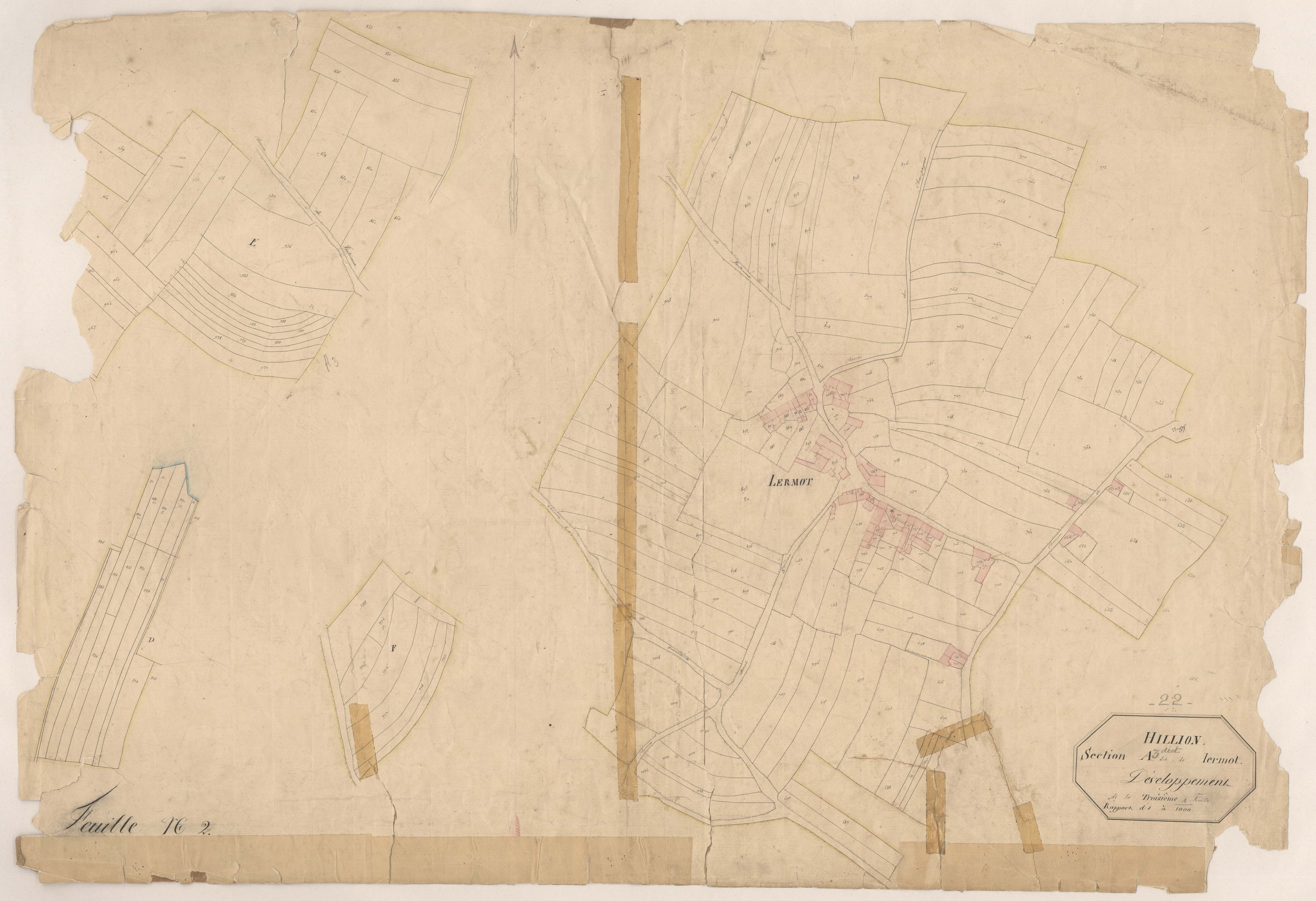Hillion - Section A, 3e feuille : développement