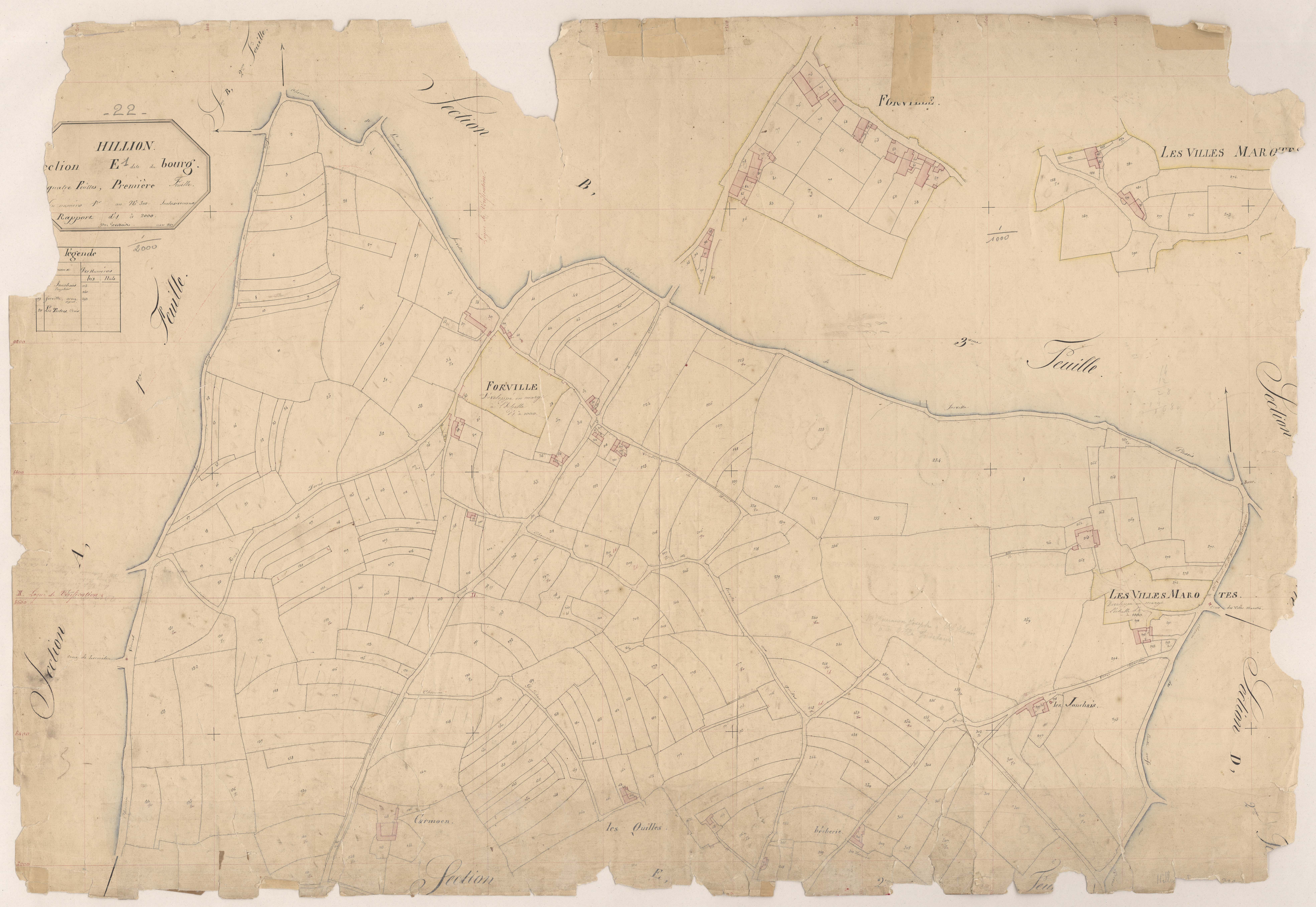Hillion - Section E, 1re feuille