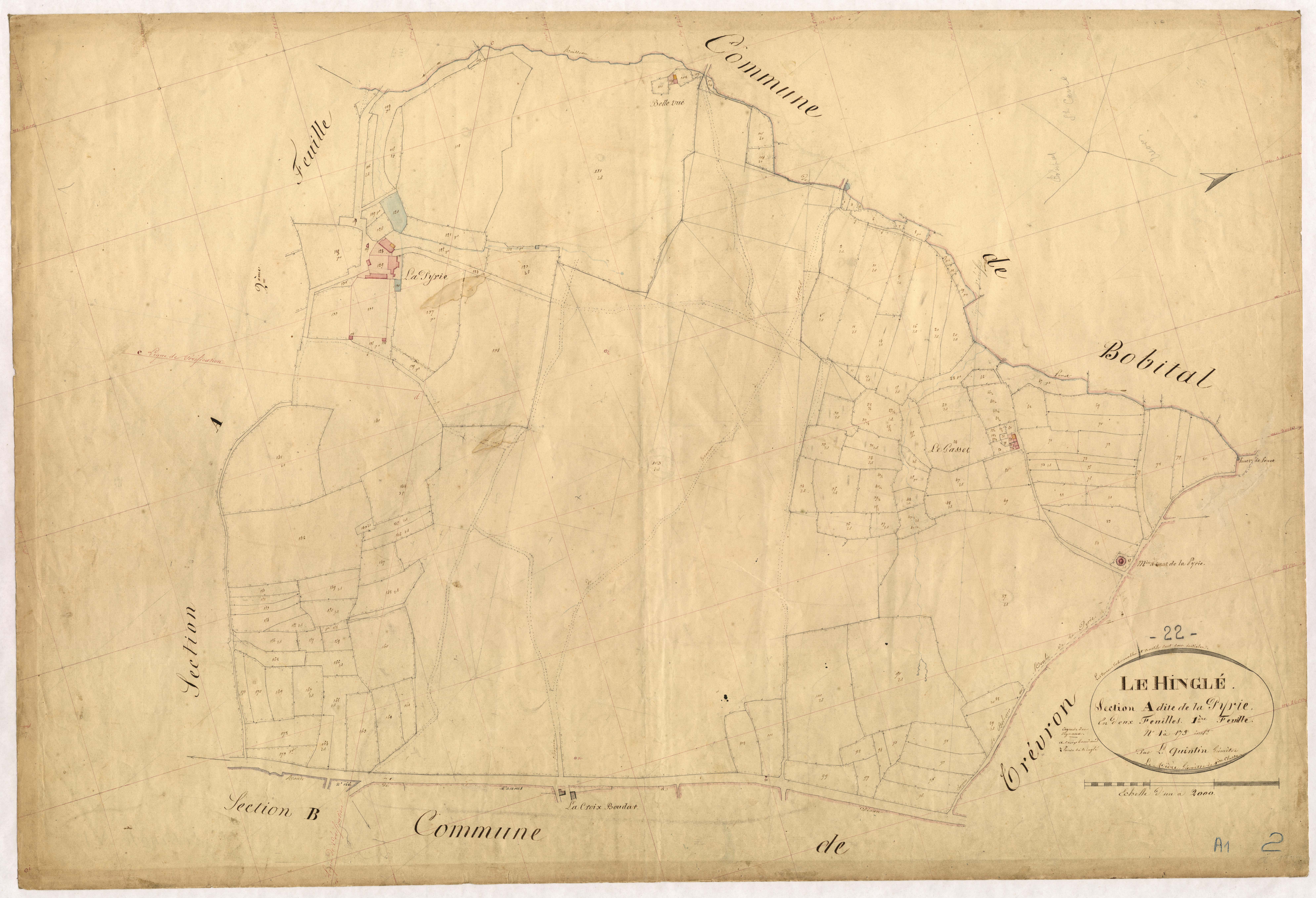 Le Hinglé - Section A, 1re feuille