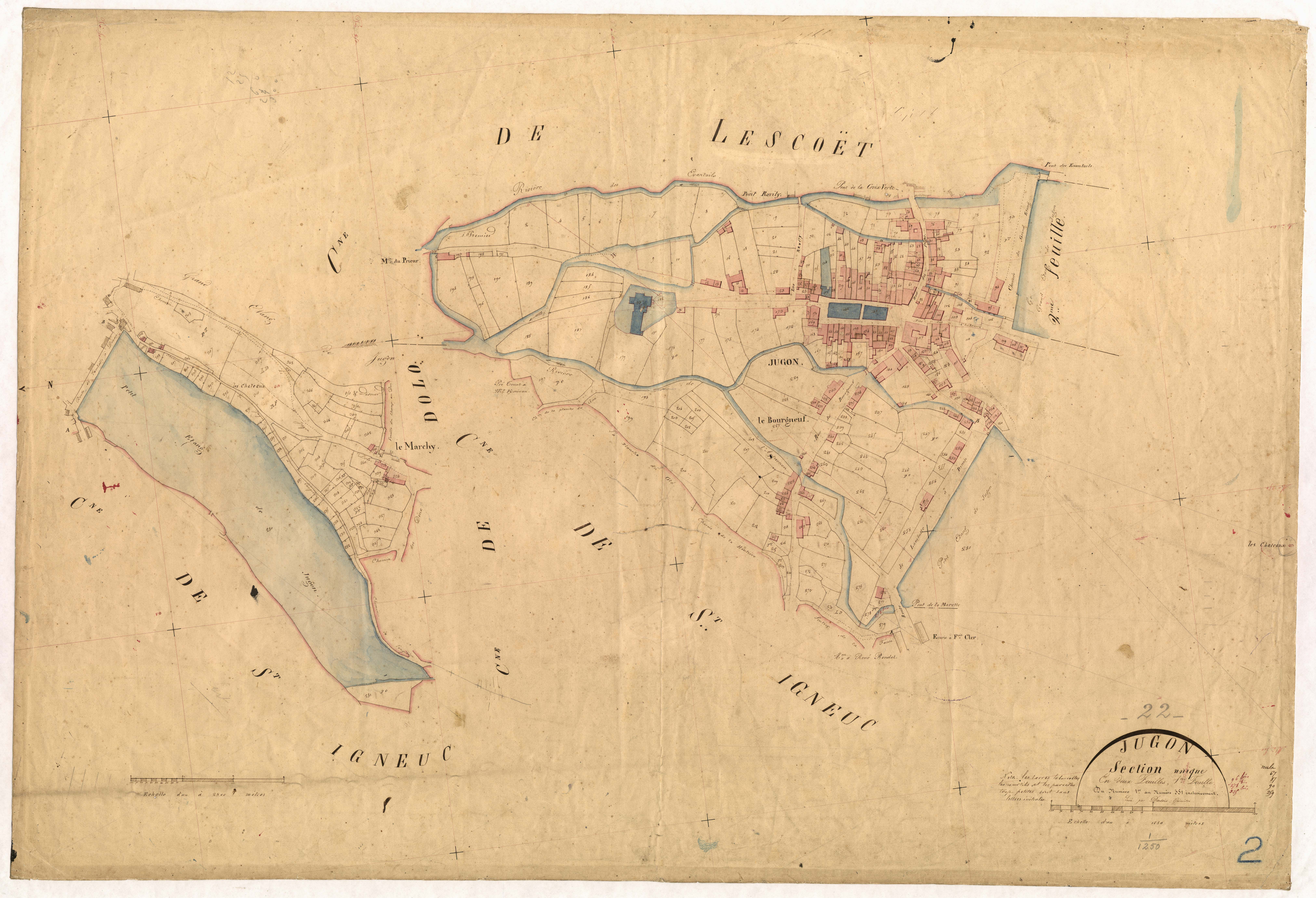 Jugon-les-Lacs - Section unique, 1re feuille