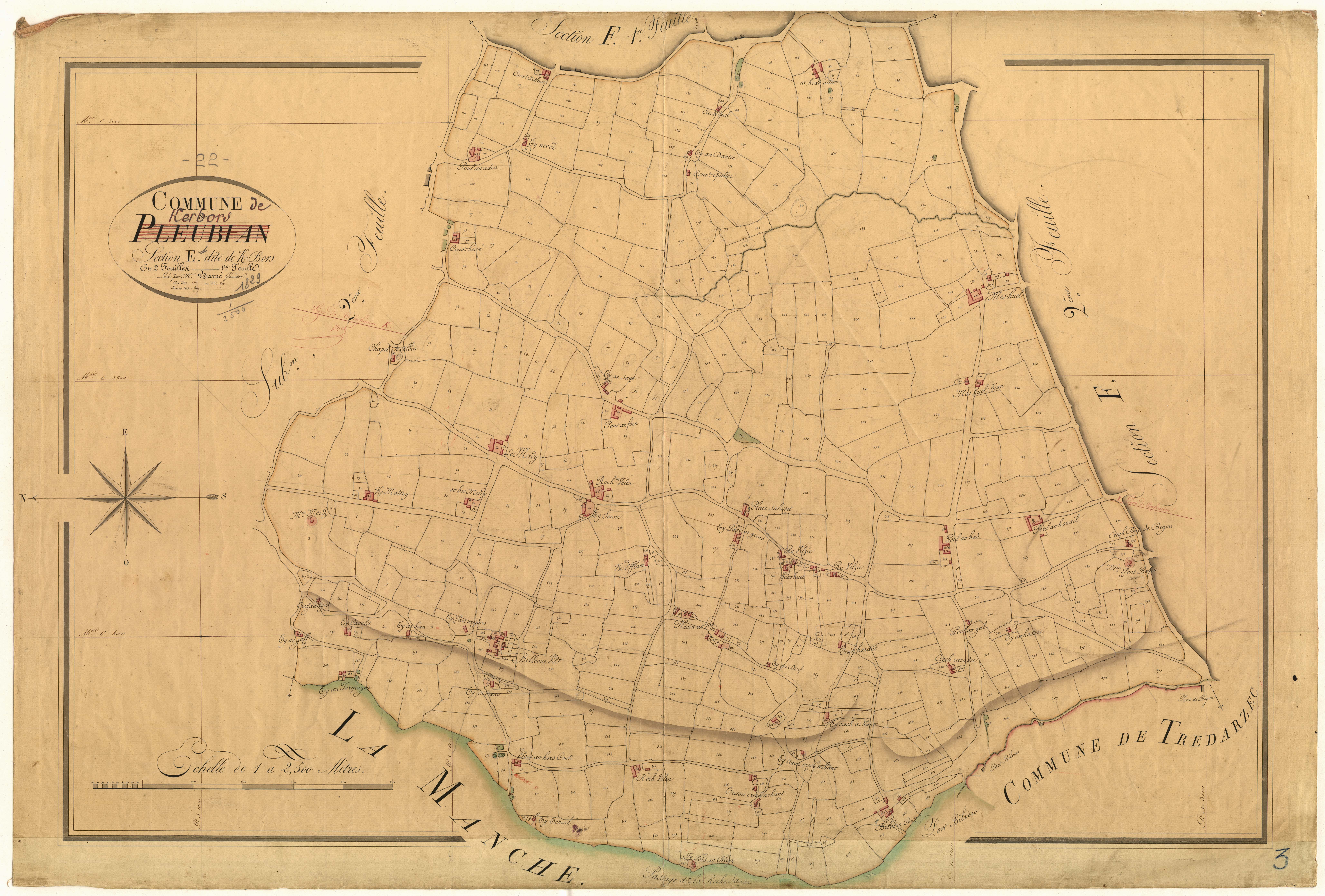 Kerbors - Section E, 1re feuille