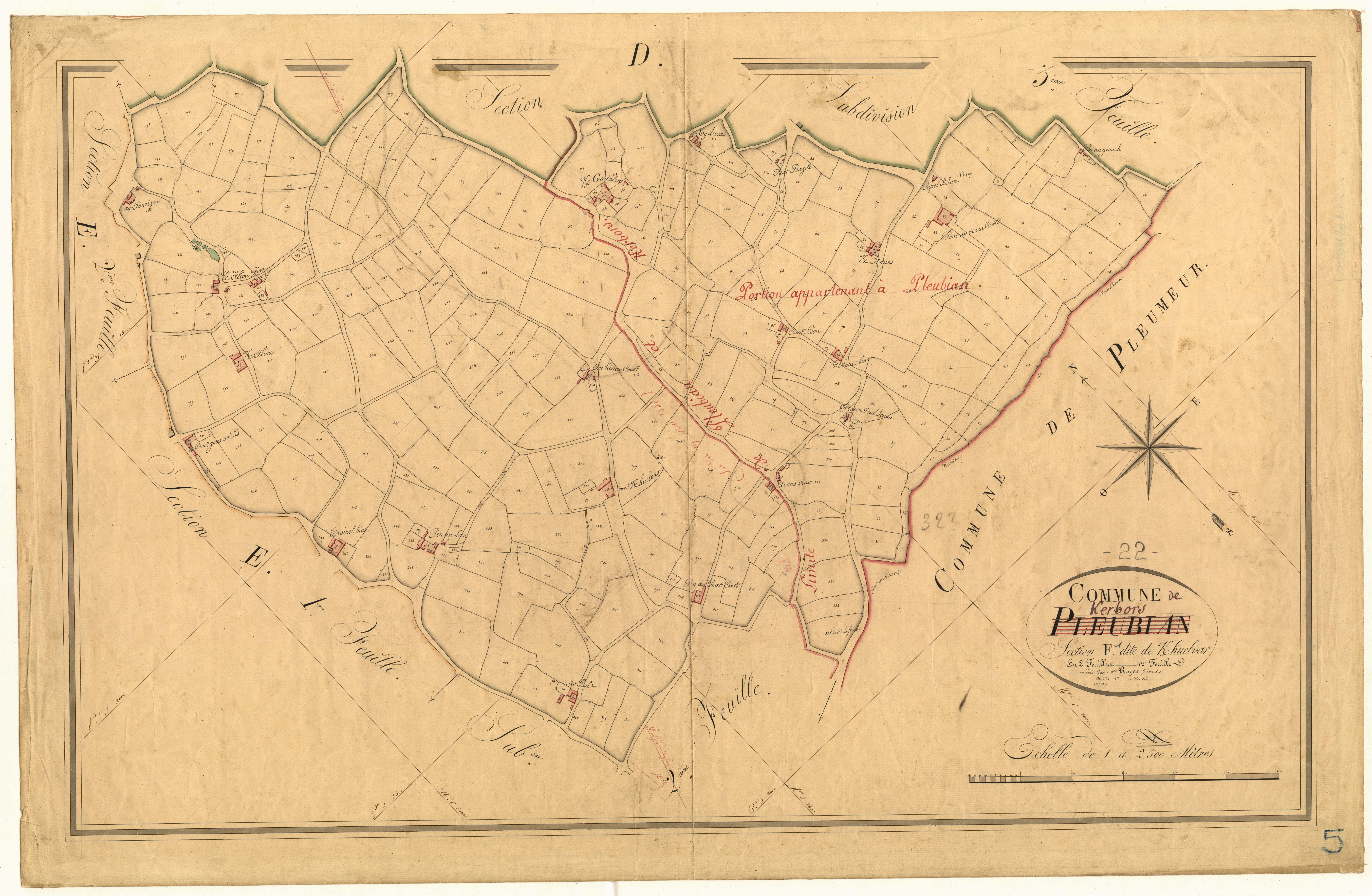 Kerbors - Section F, 1re feuille