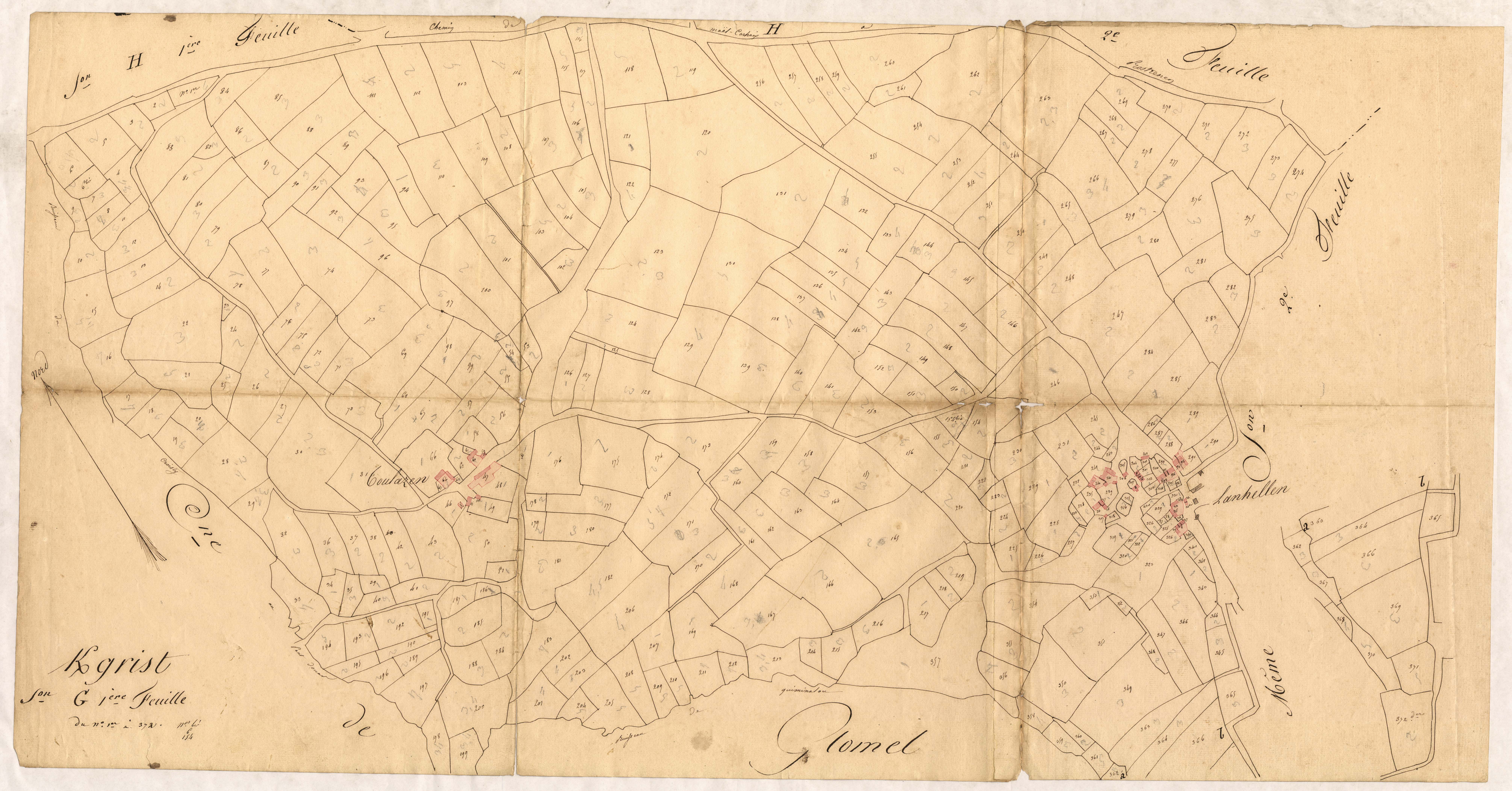 Kergrist-Moëlou - Section G, 1re feuille