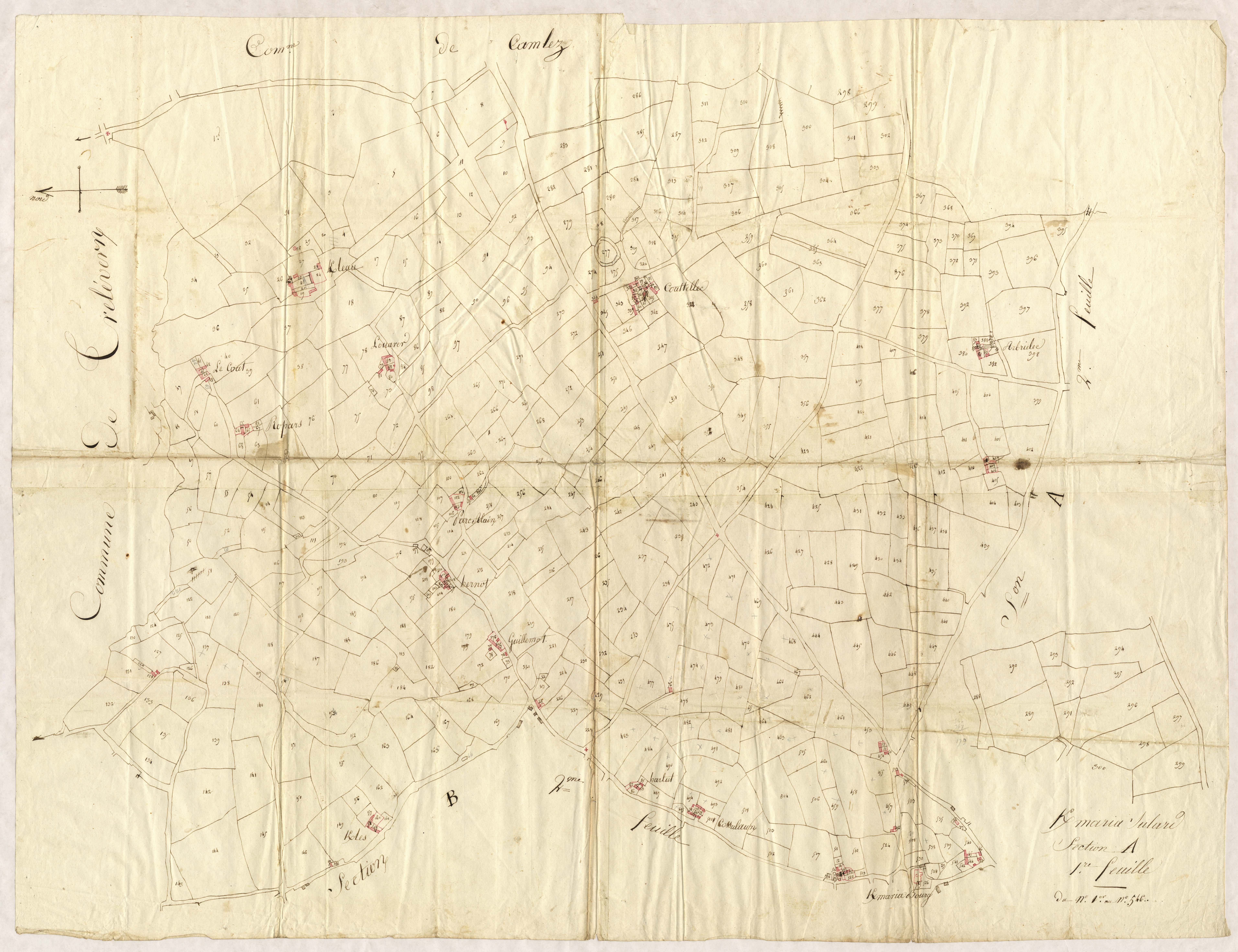 Kermaria-Sulard - Section A, 1re feuille