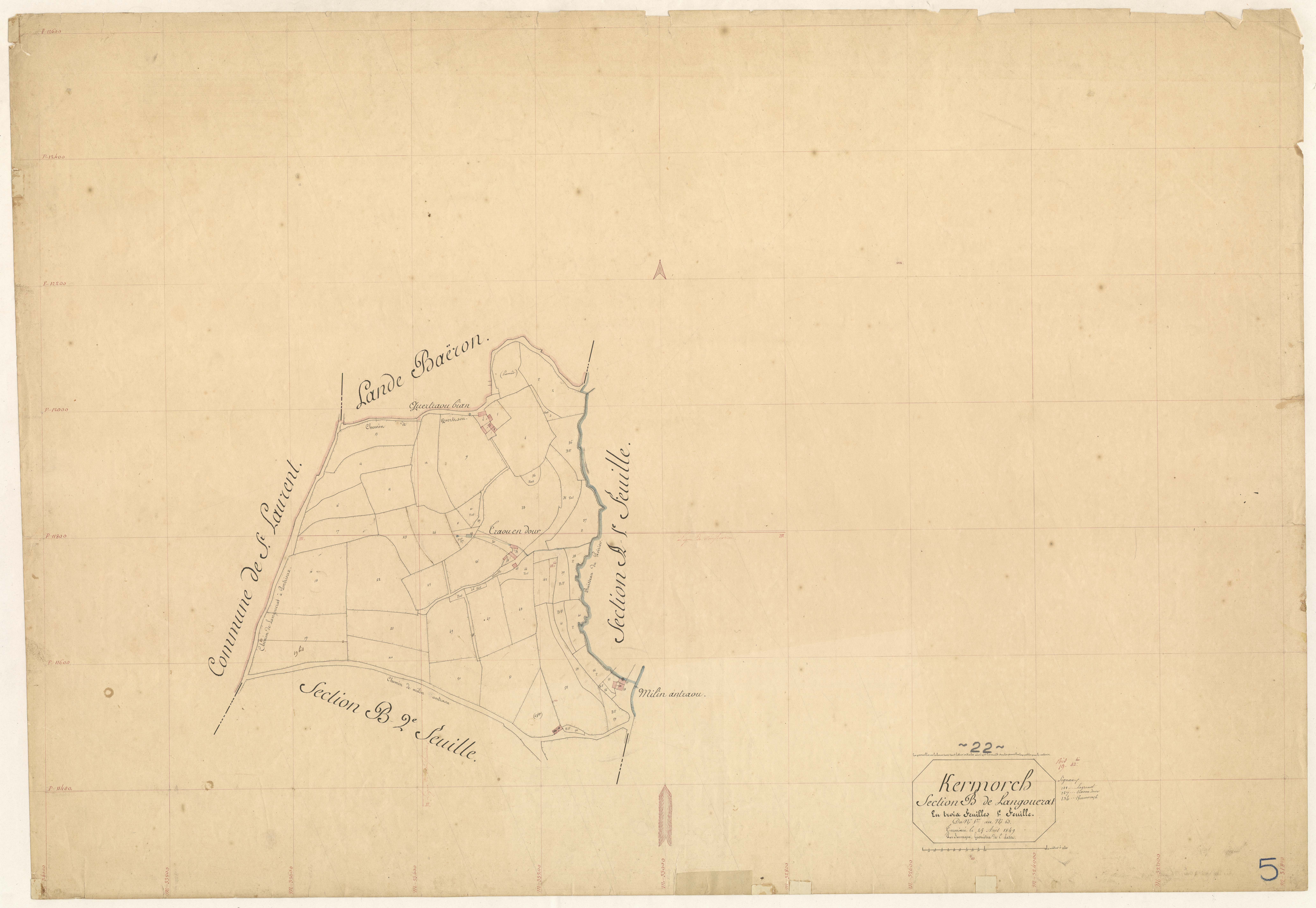 Kermoroc'h - Section B, 1re feuille