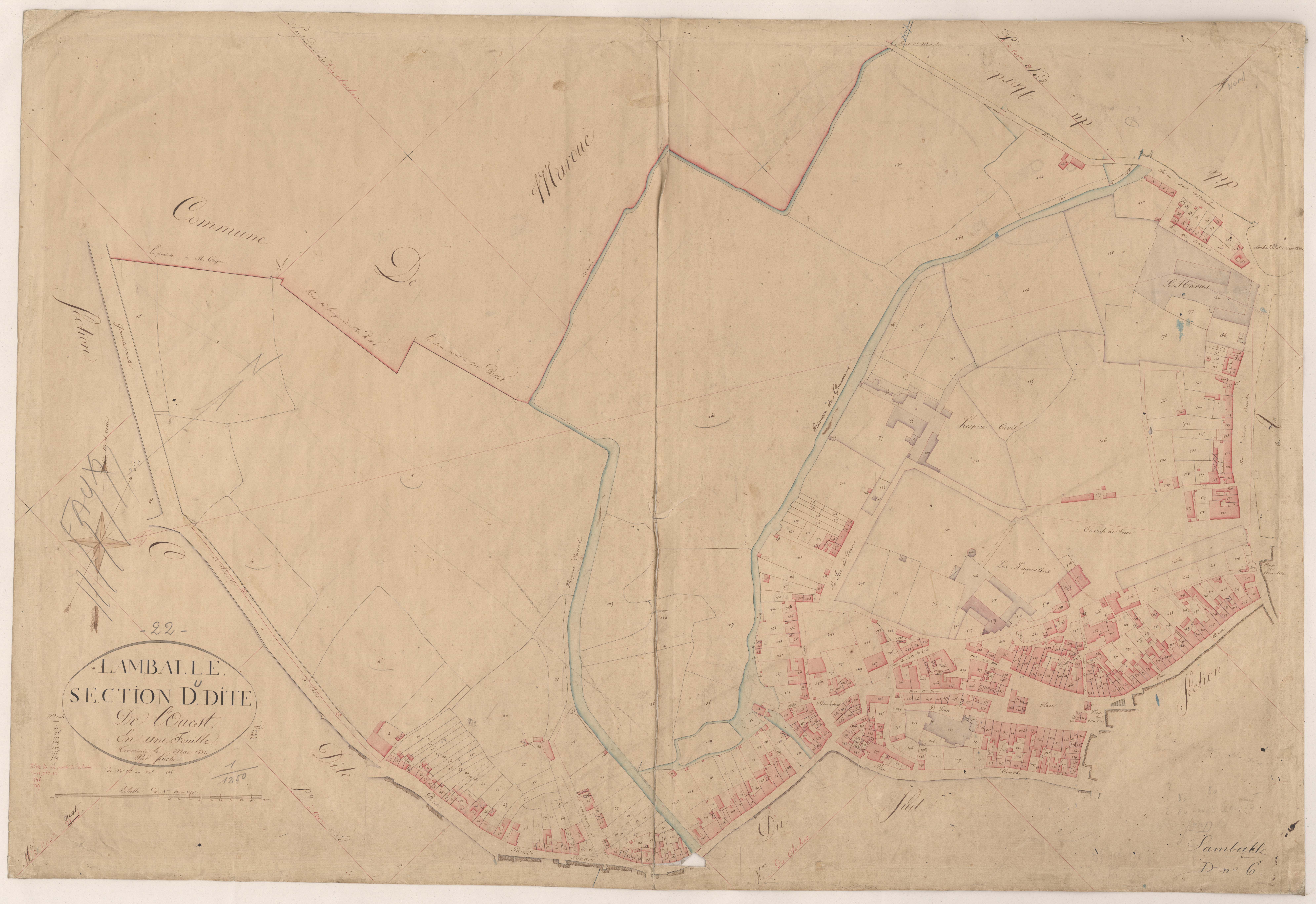 Lamballe - Section D, feuille unique
