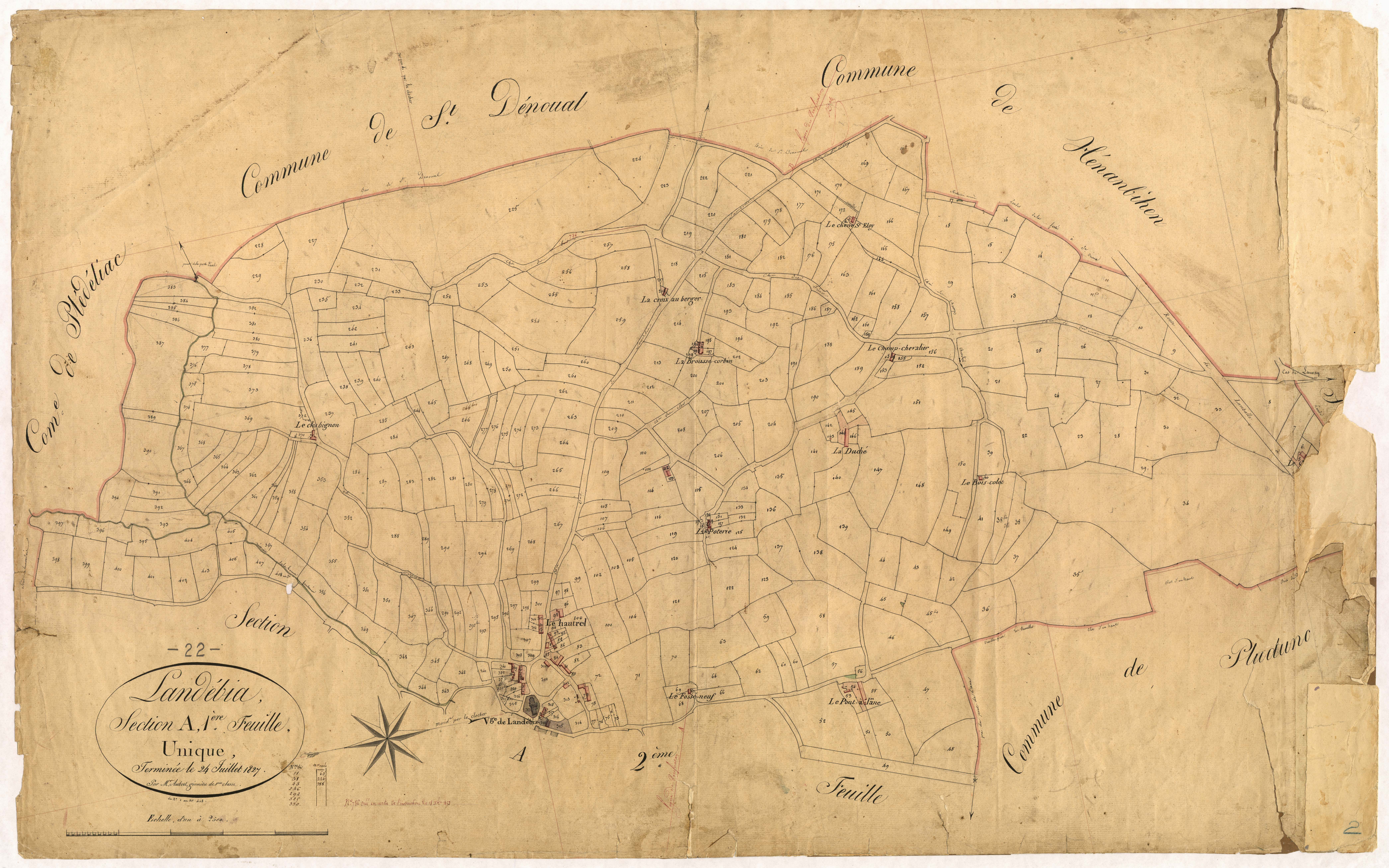 Landébia - Section A, 1re feuille