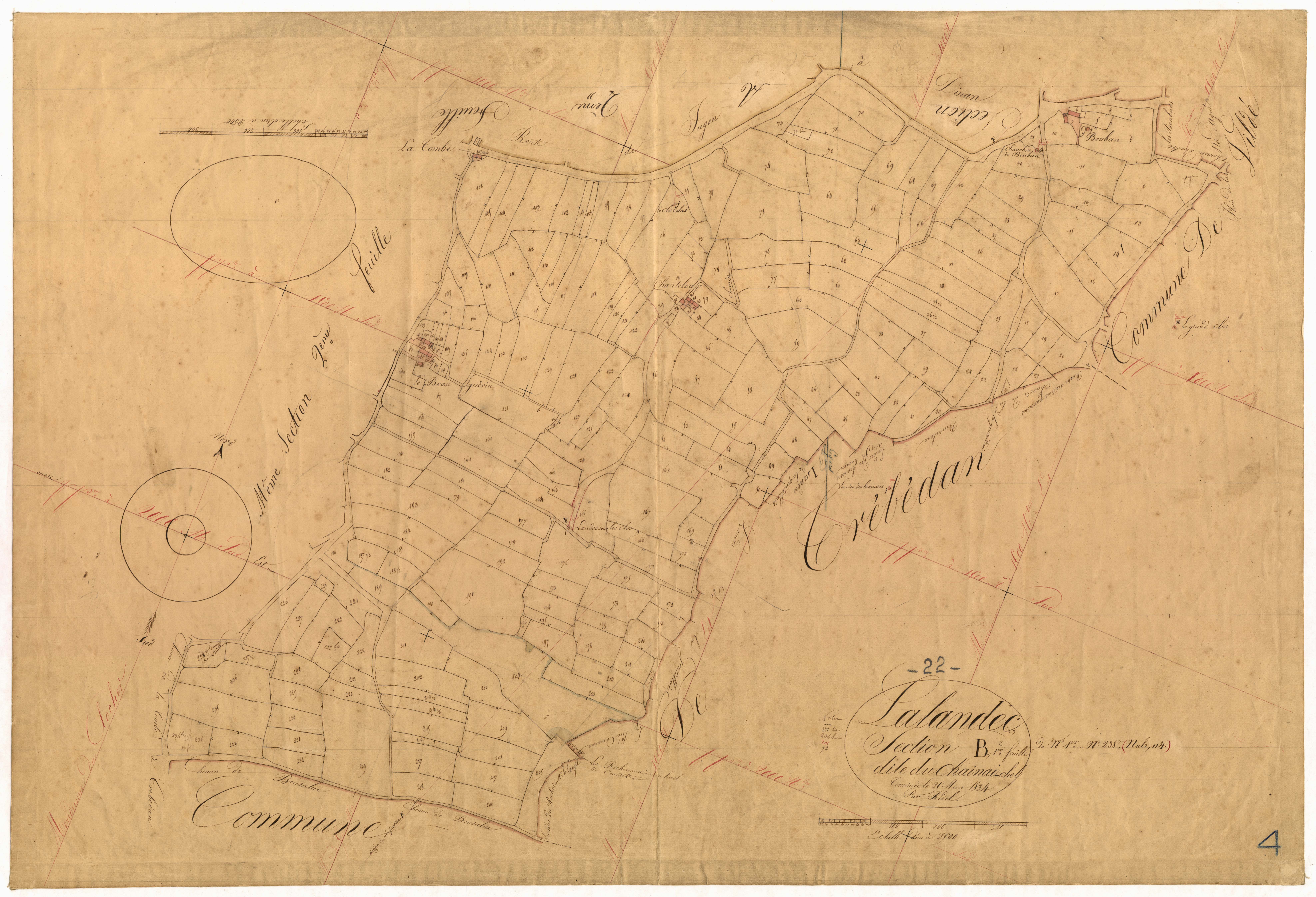 La Landec - Section B, 1re feuille