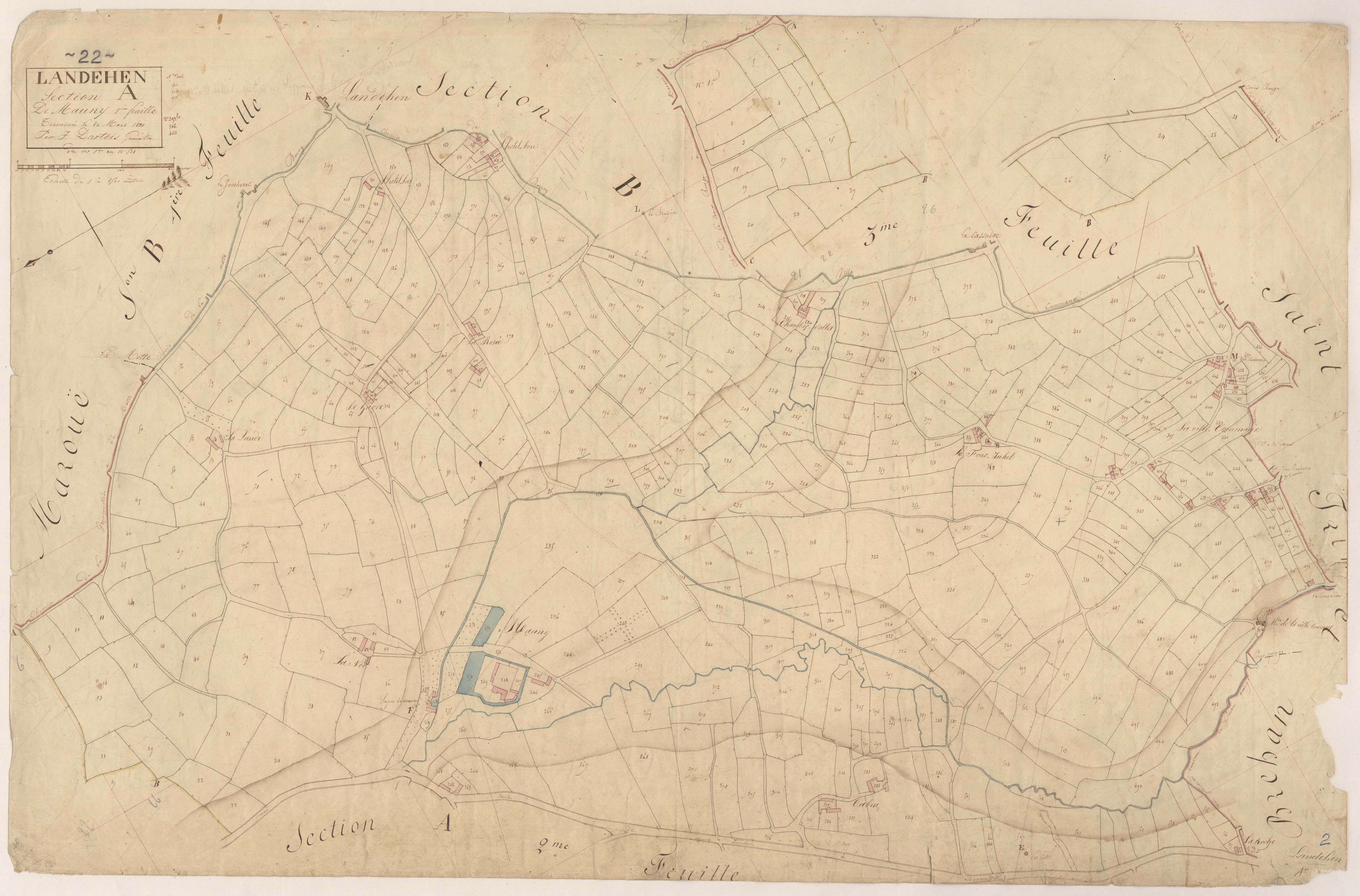 Landéhen - Section A, 1re feuille