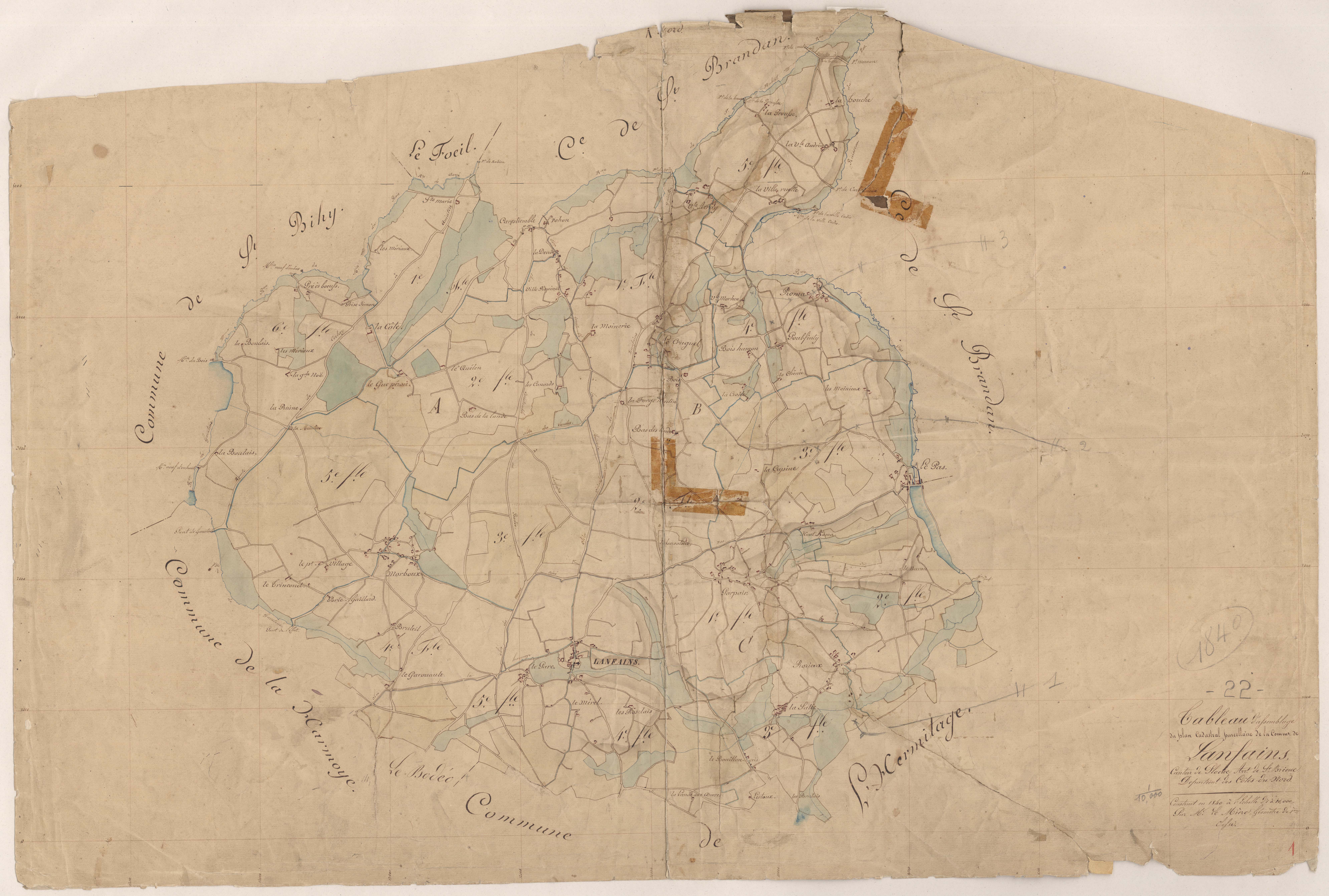 Lanfains - Tableau d'assemblage