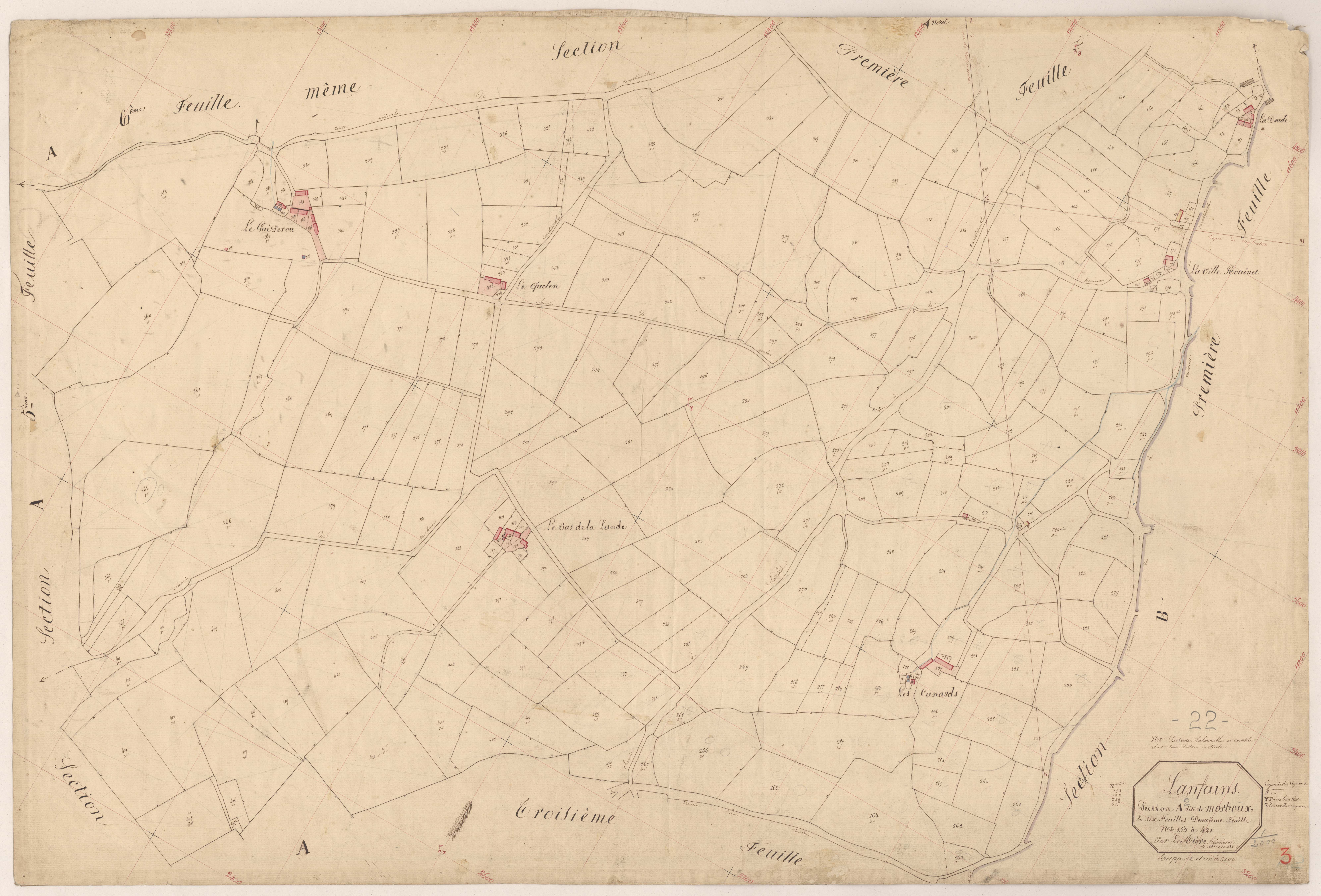 Lanfains - Section A, 2e feuille