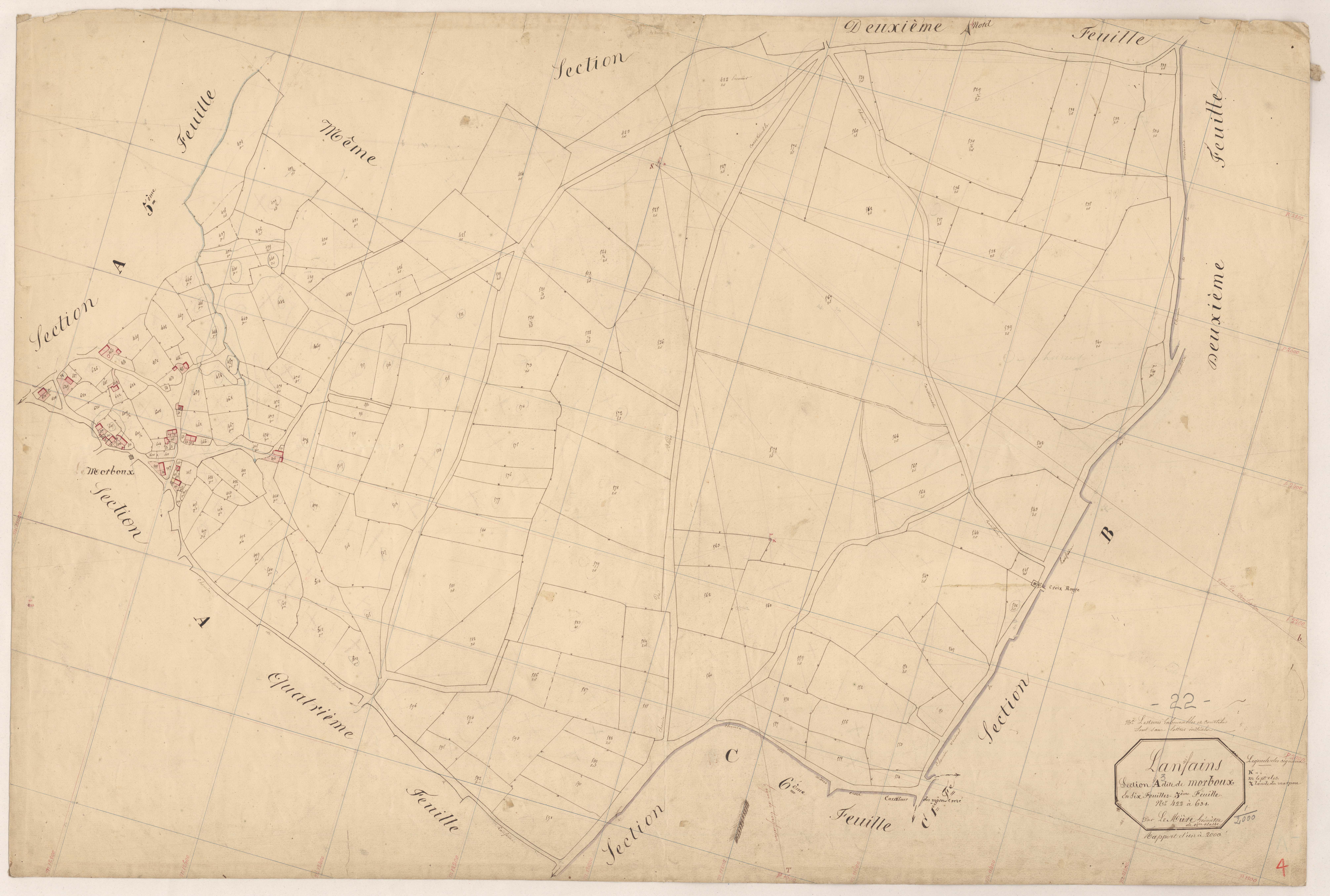 Lanfains - Section A, 3e feuille