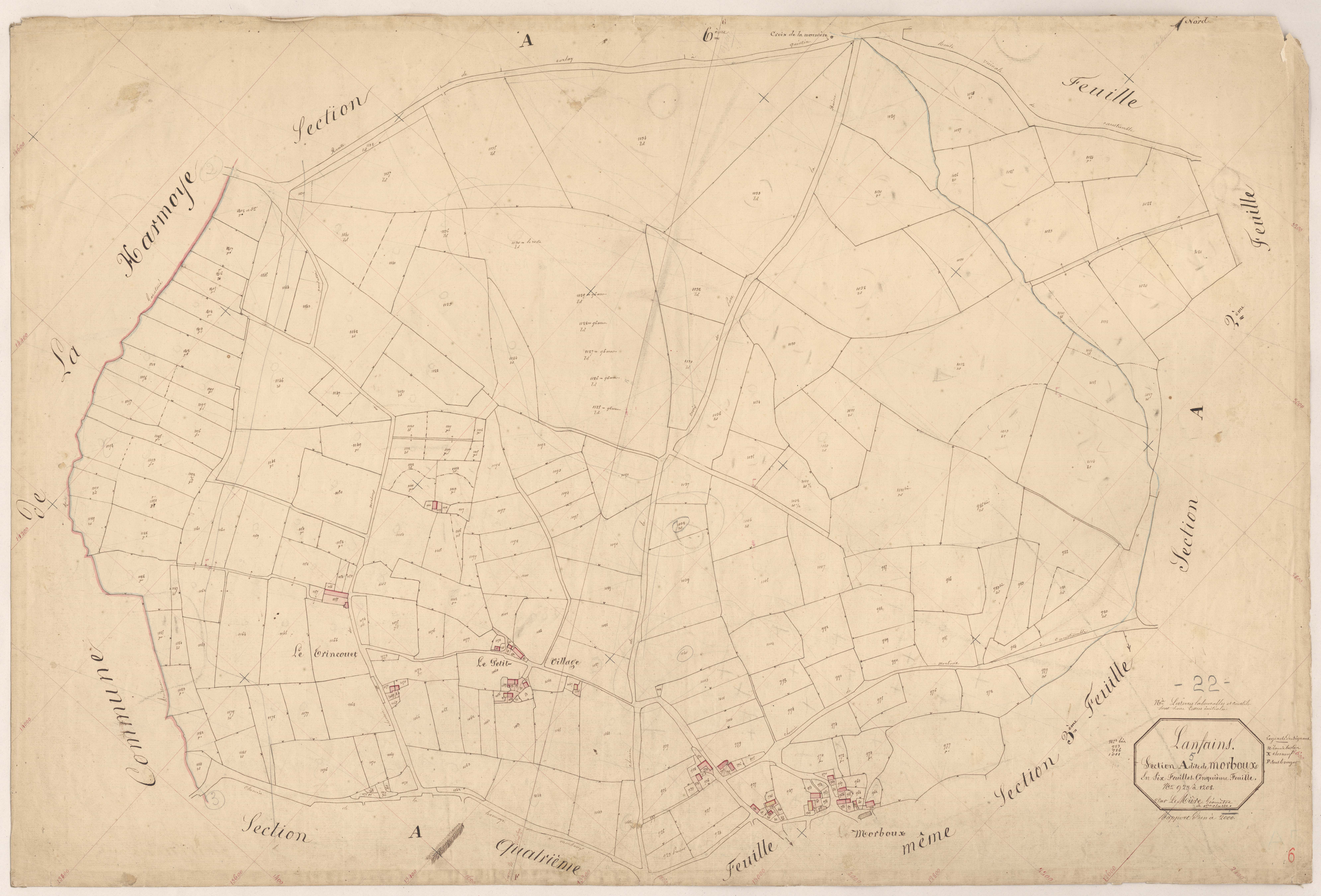 Lanfains - Section A, 5e feuille