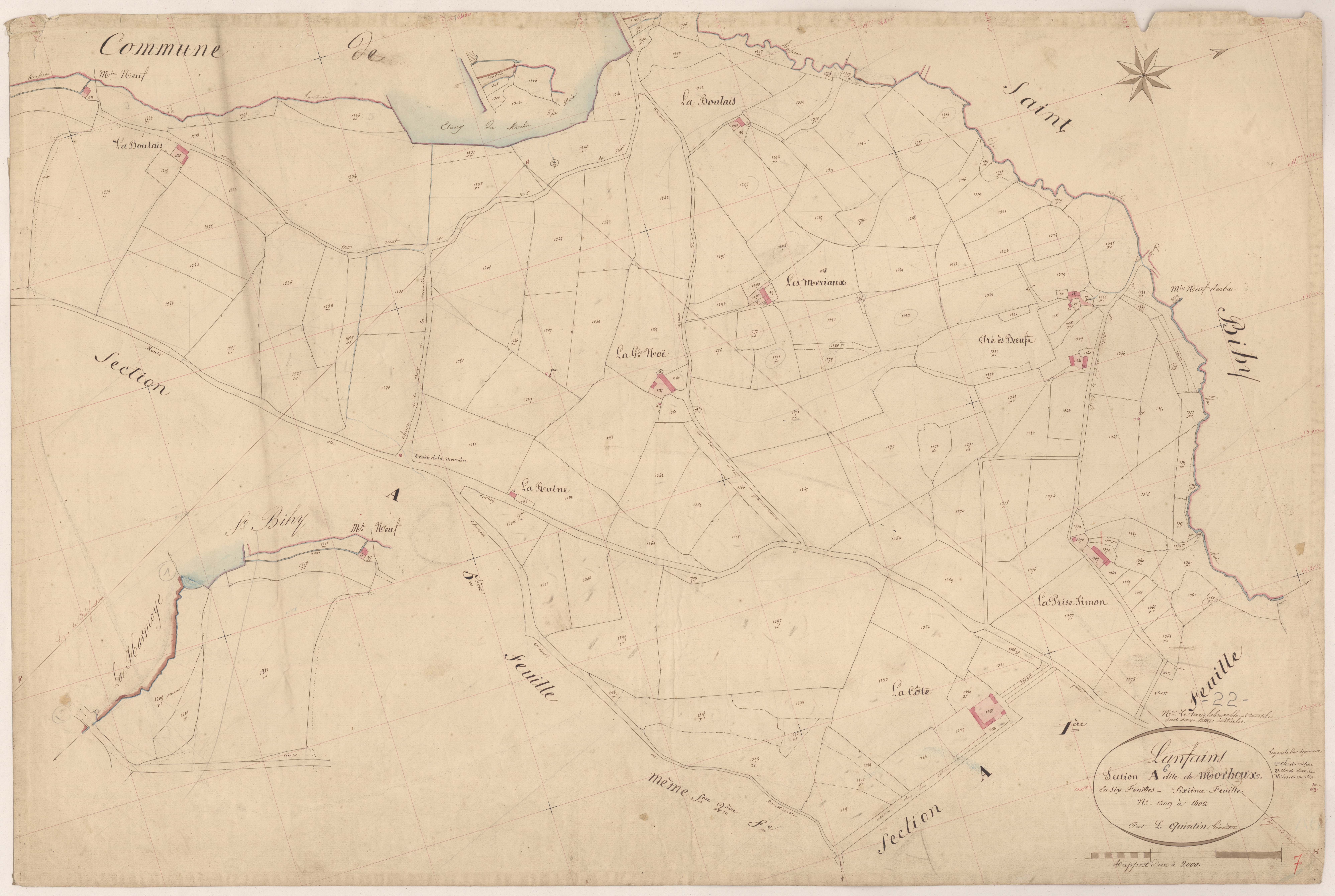 Lanfains - Section A, 6e feuille