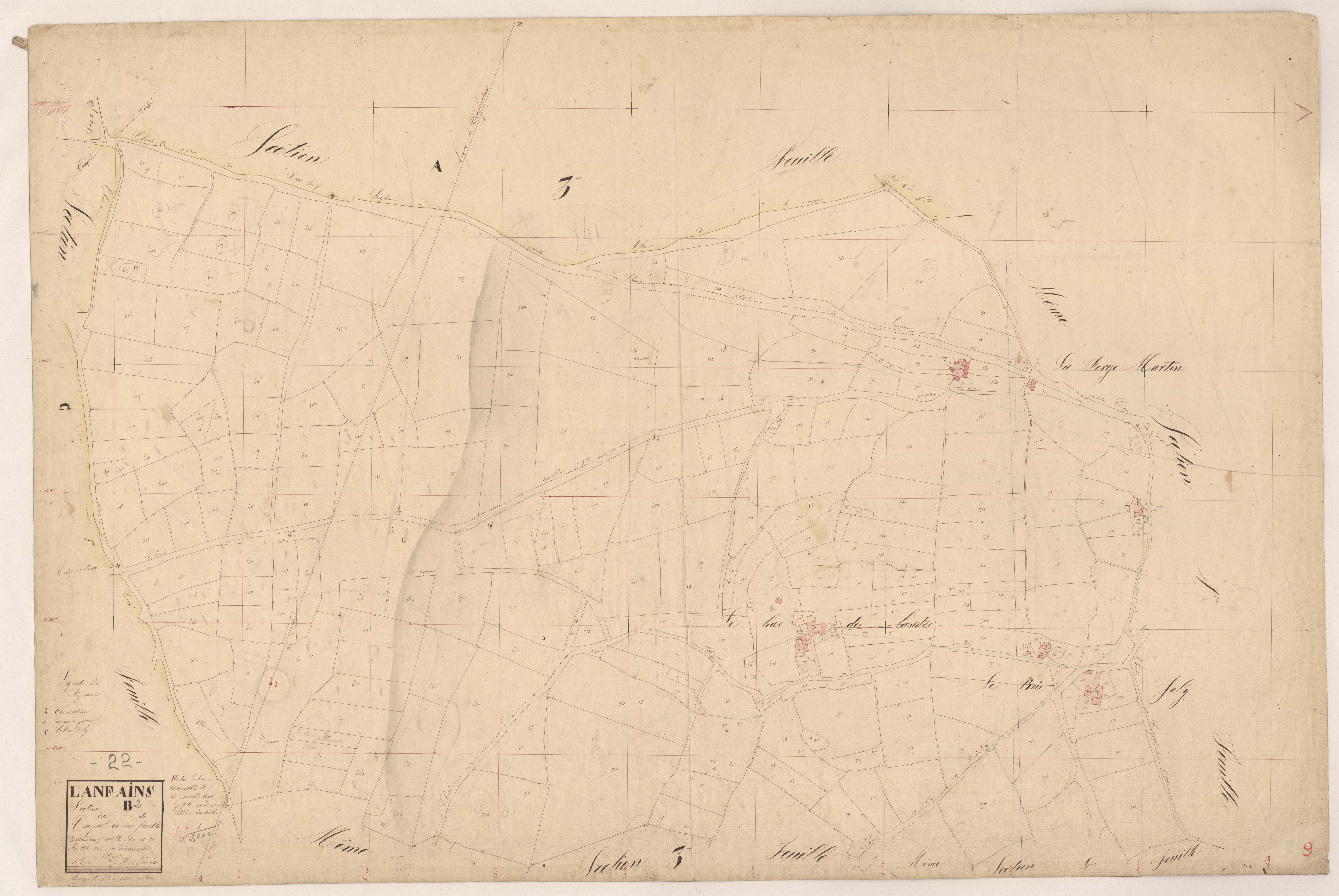 Lanfains - Section B, 2e feuille