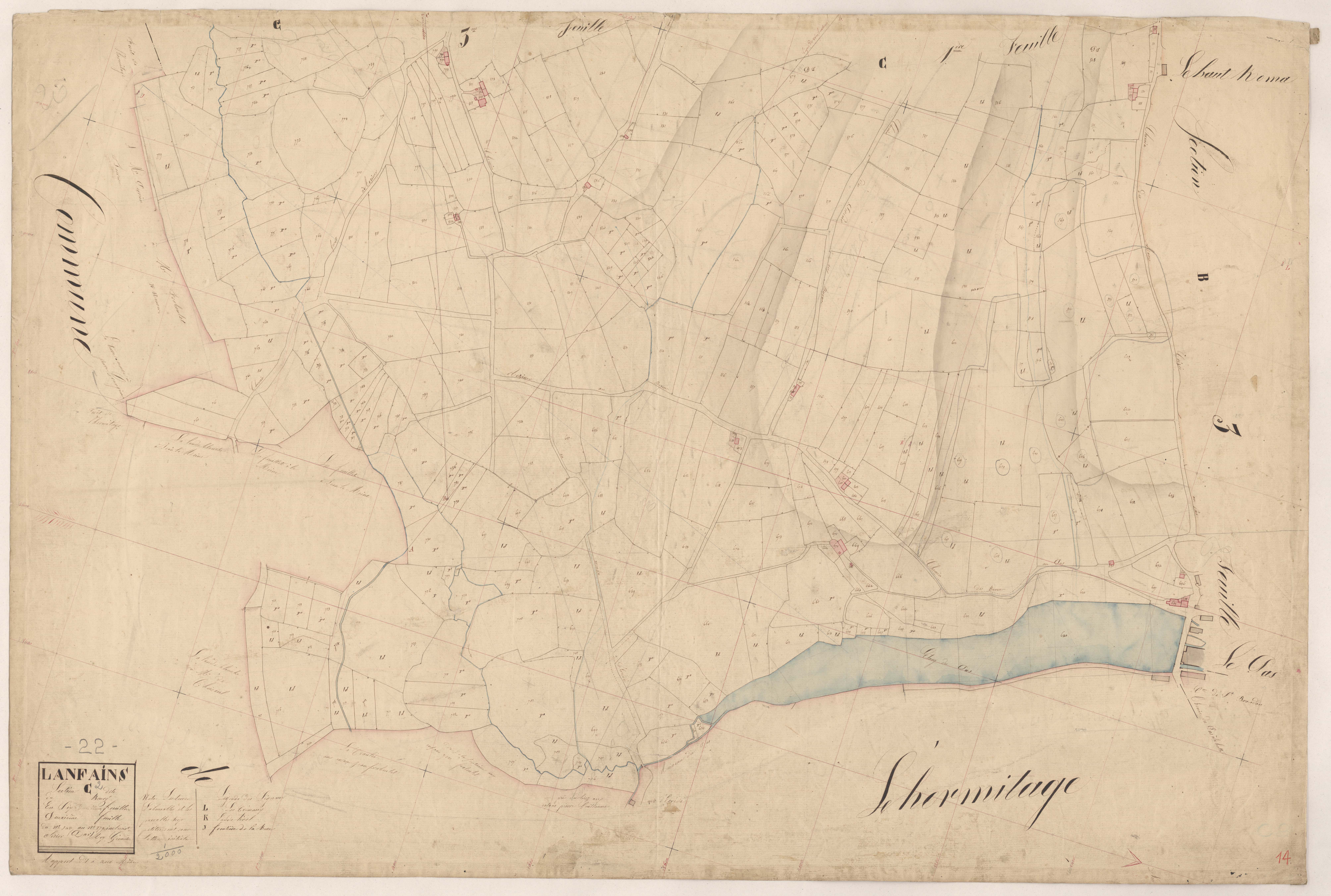 Lanfains - Section C, 2e feuille