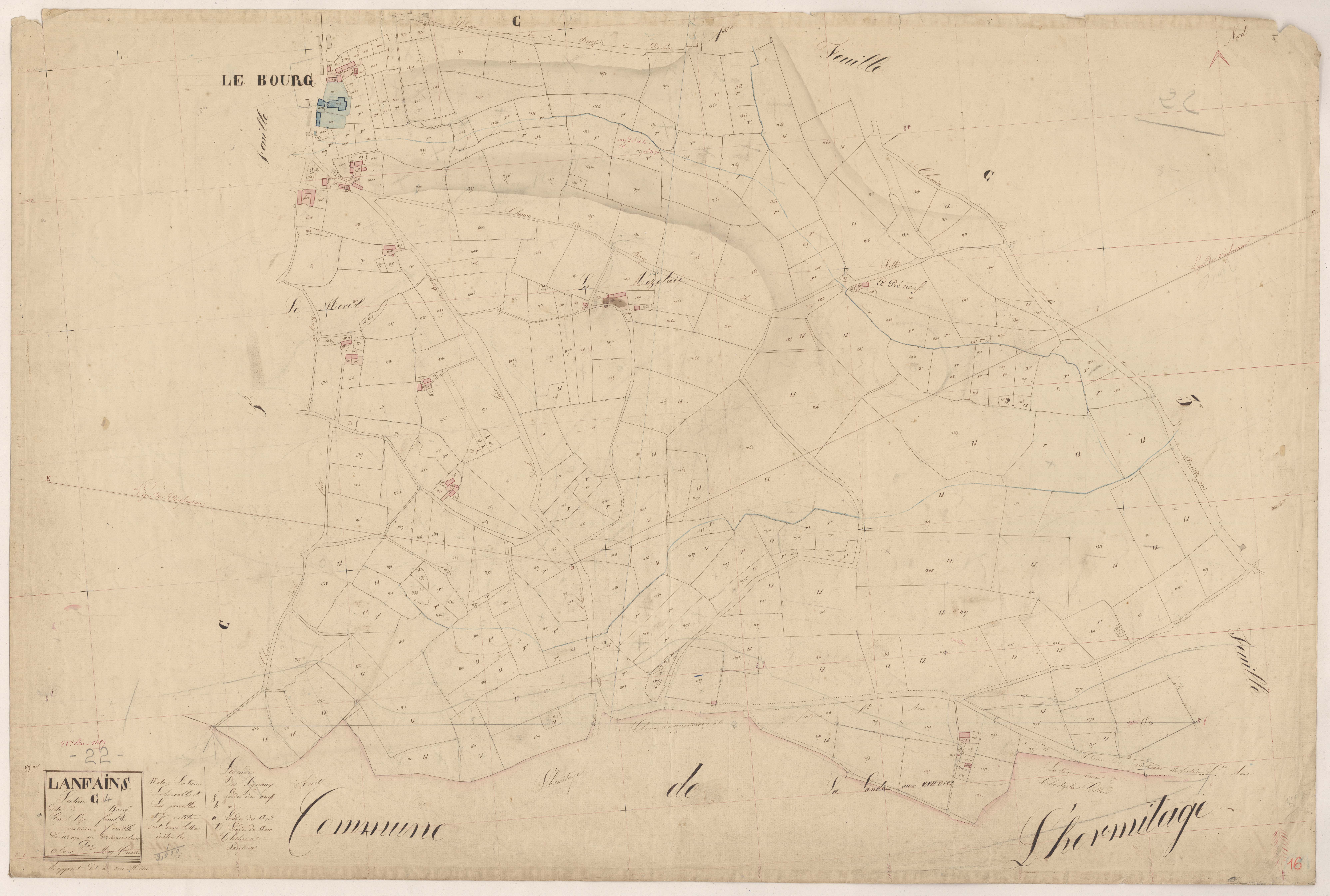 Lanfains - Section C, 4e feuille