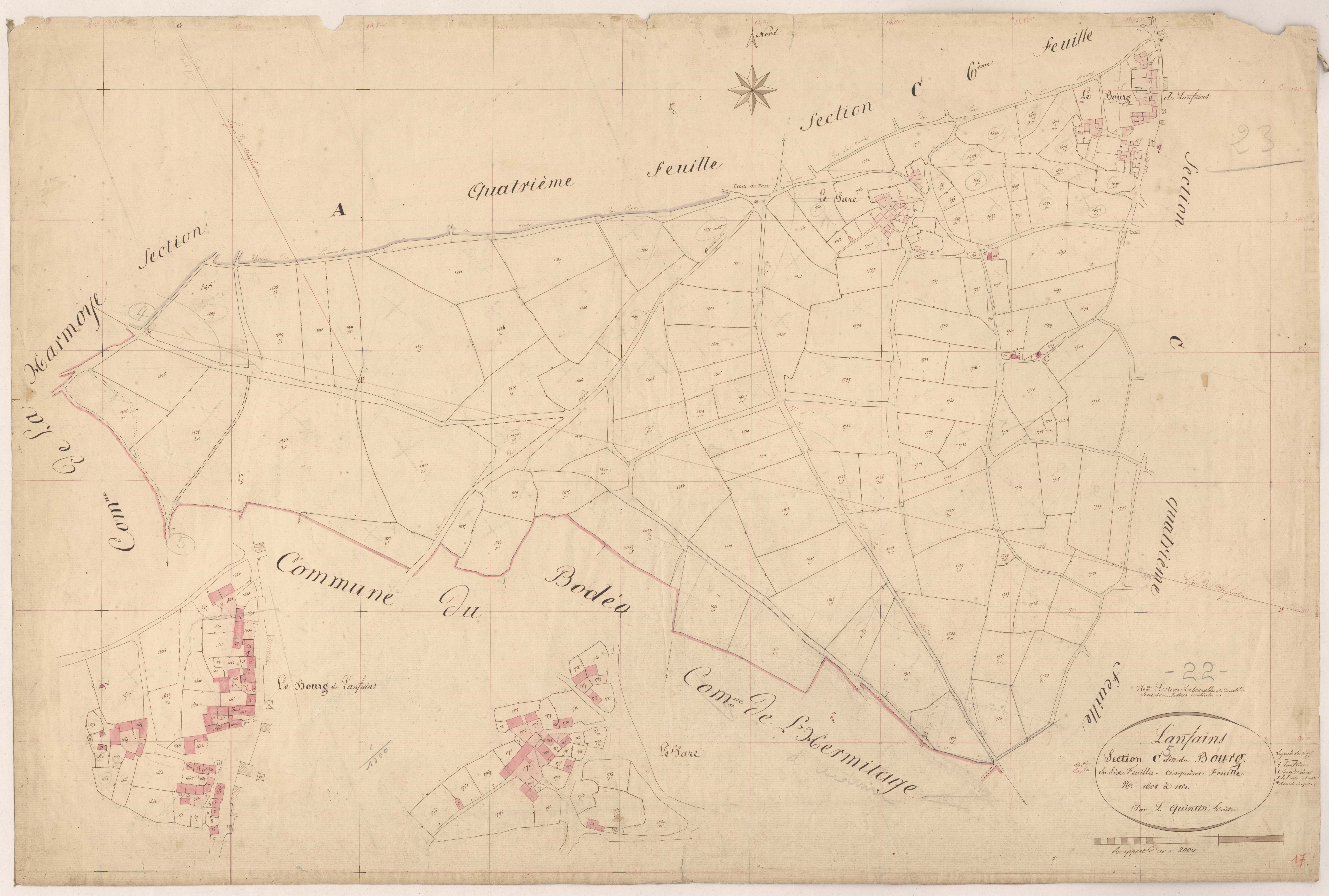 Lanfains - Section C, 5e feuille
