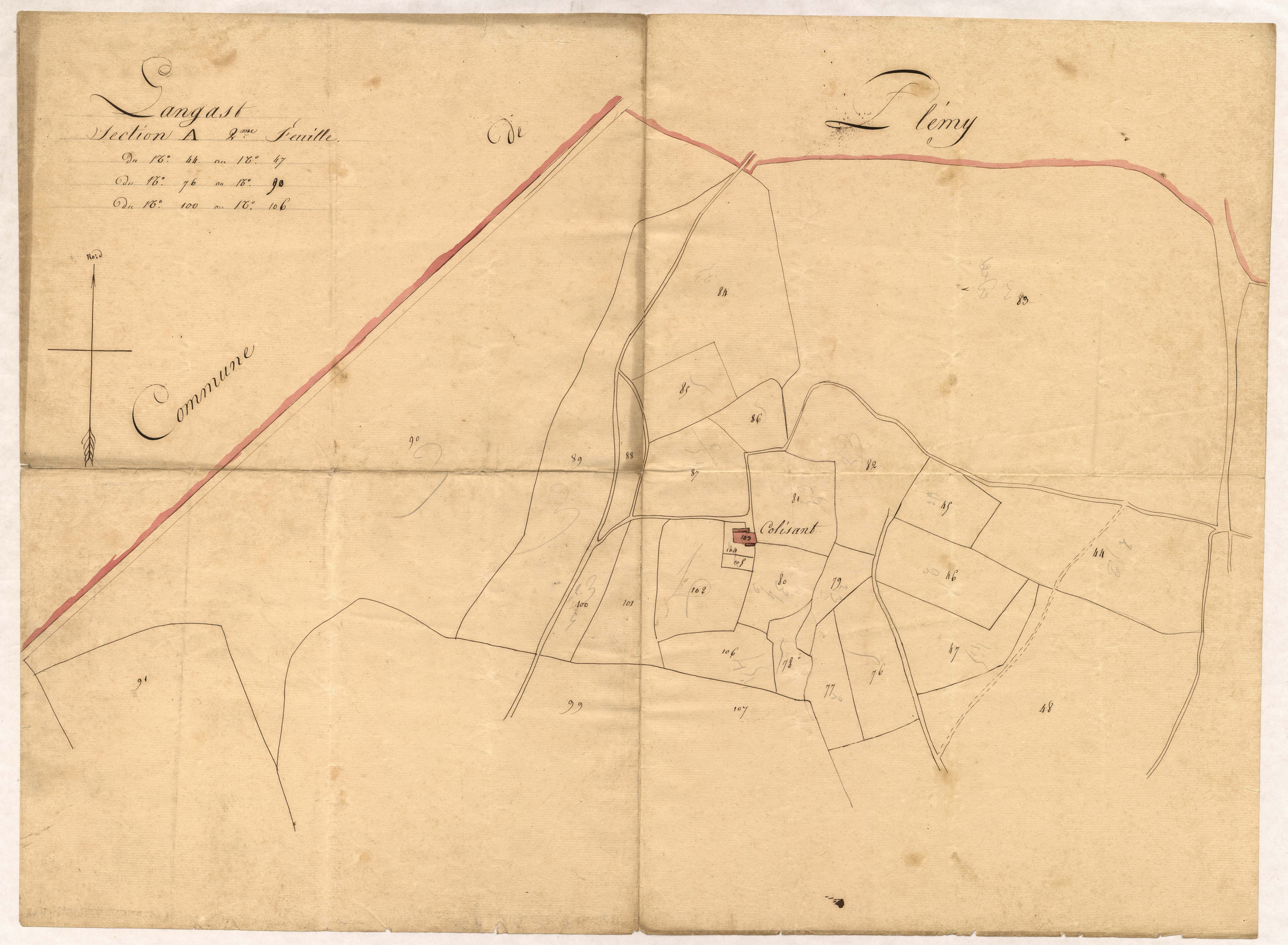 Langast - Section A, 2e feuille