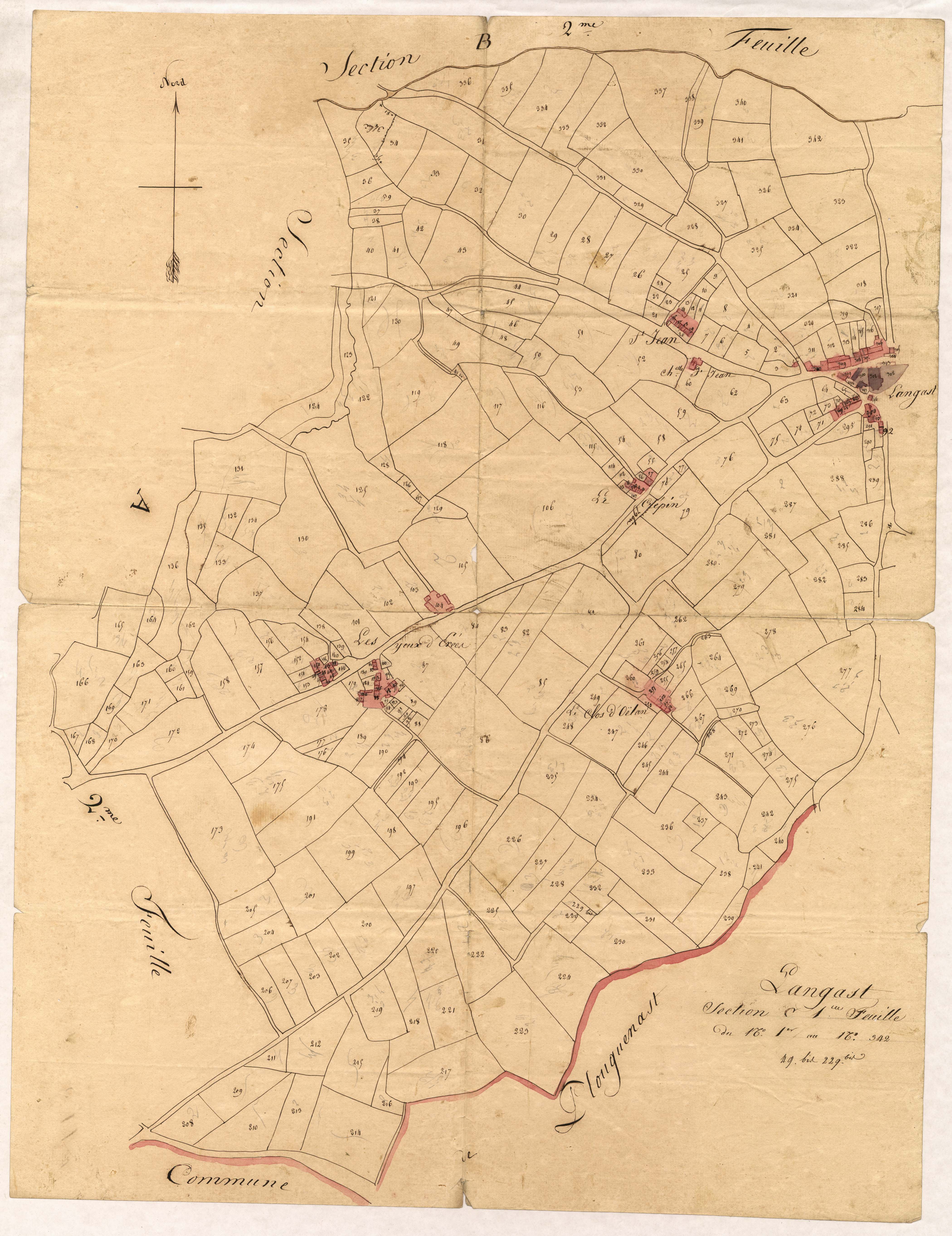 Langast - Section C, 1re feuille