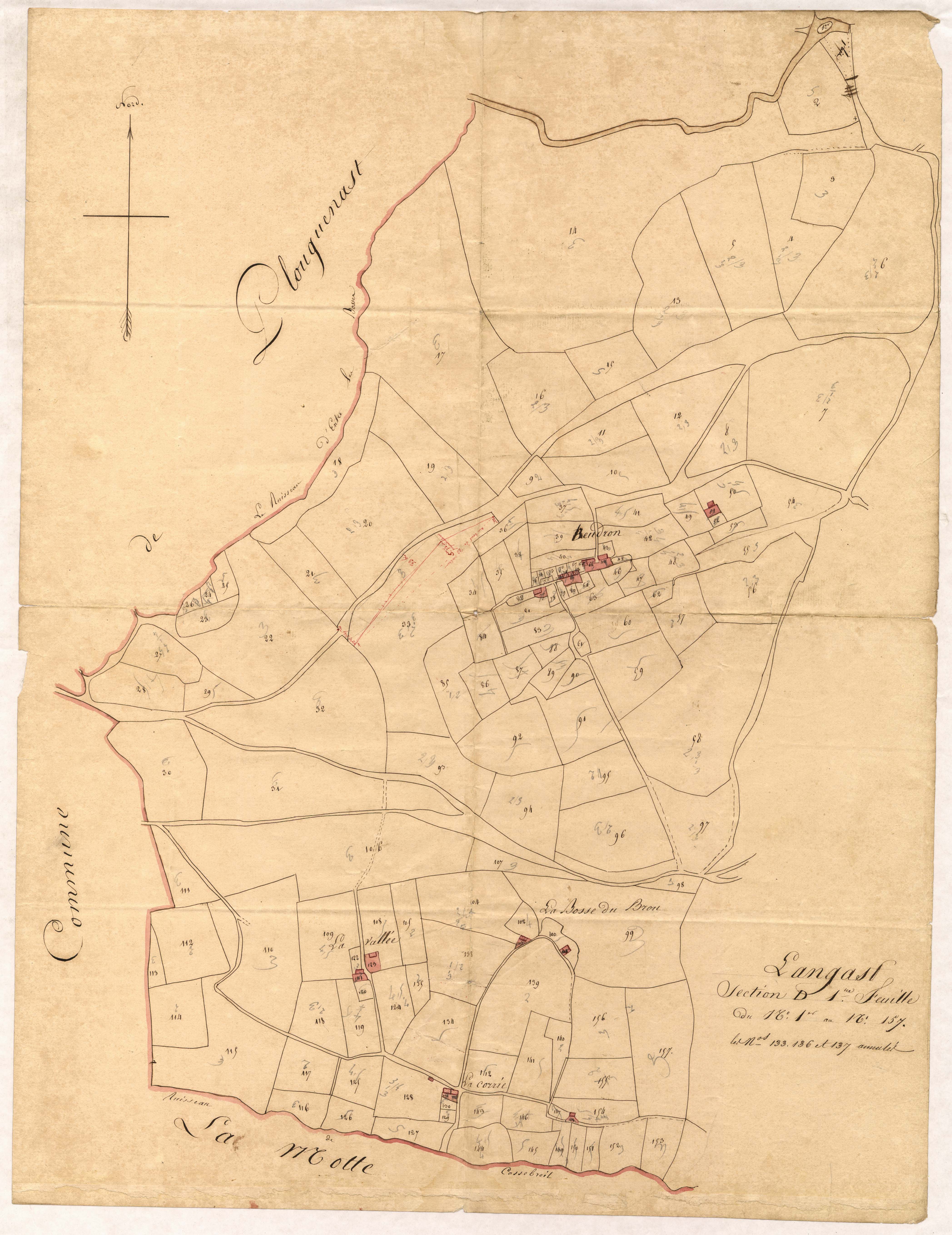 Langast - Section D, 1re feuille