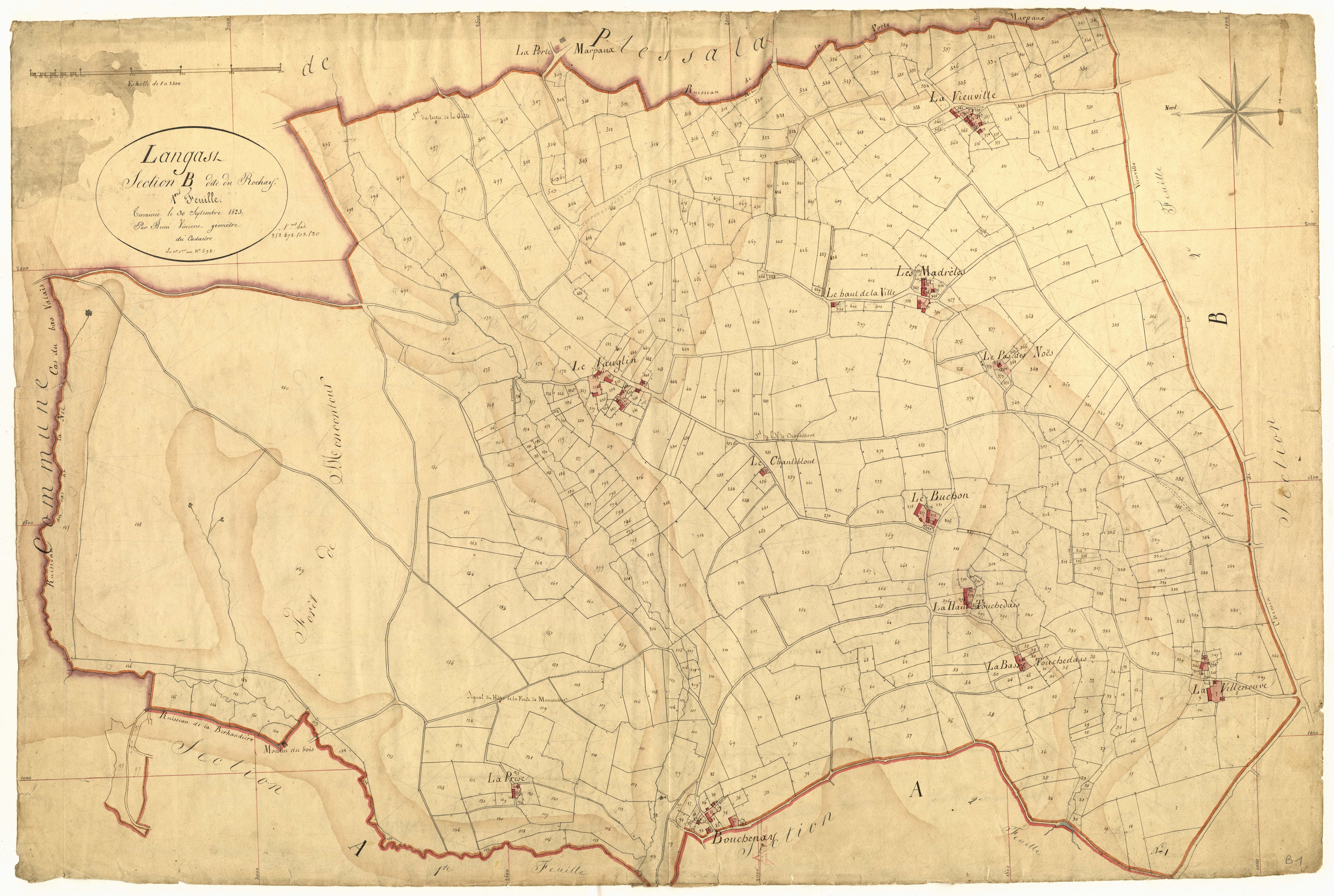 Langast - Section B, 1re feuille