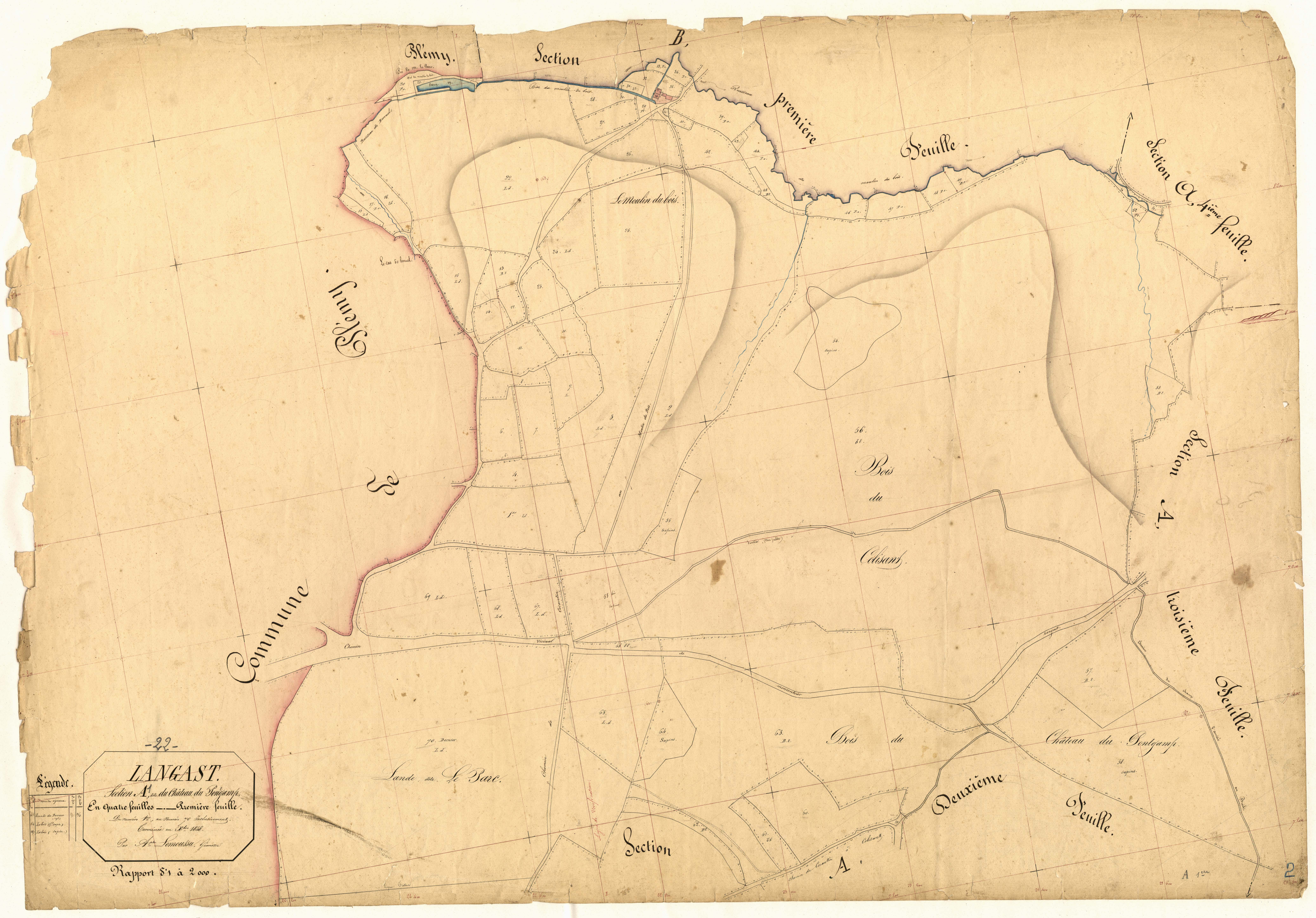 Langast - Section A, 1re feuille