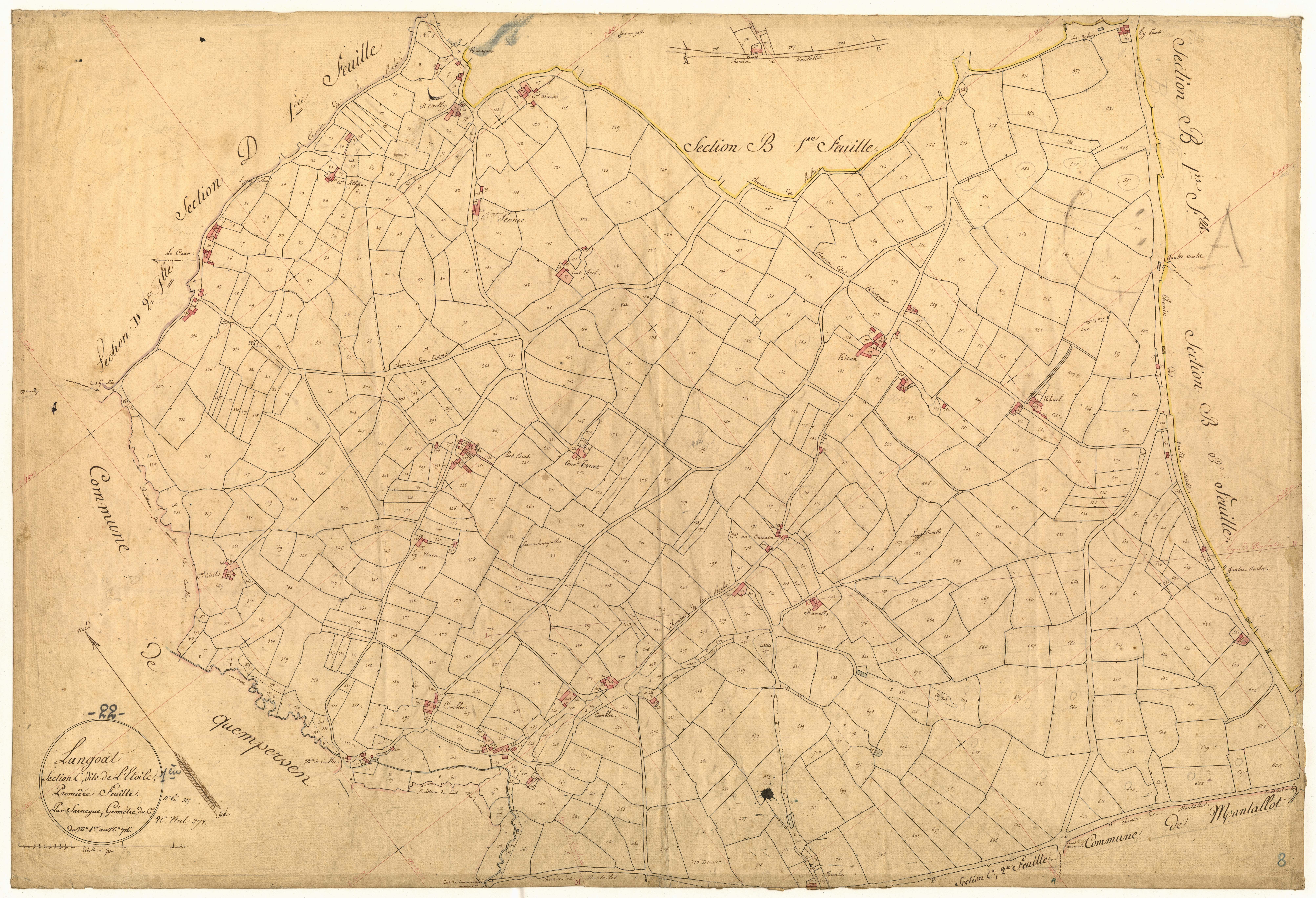 Langoat - Section C, 1re feuille