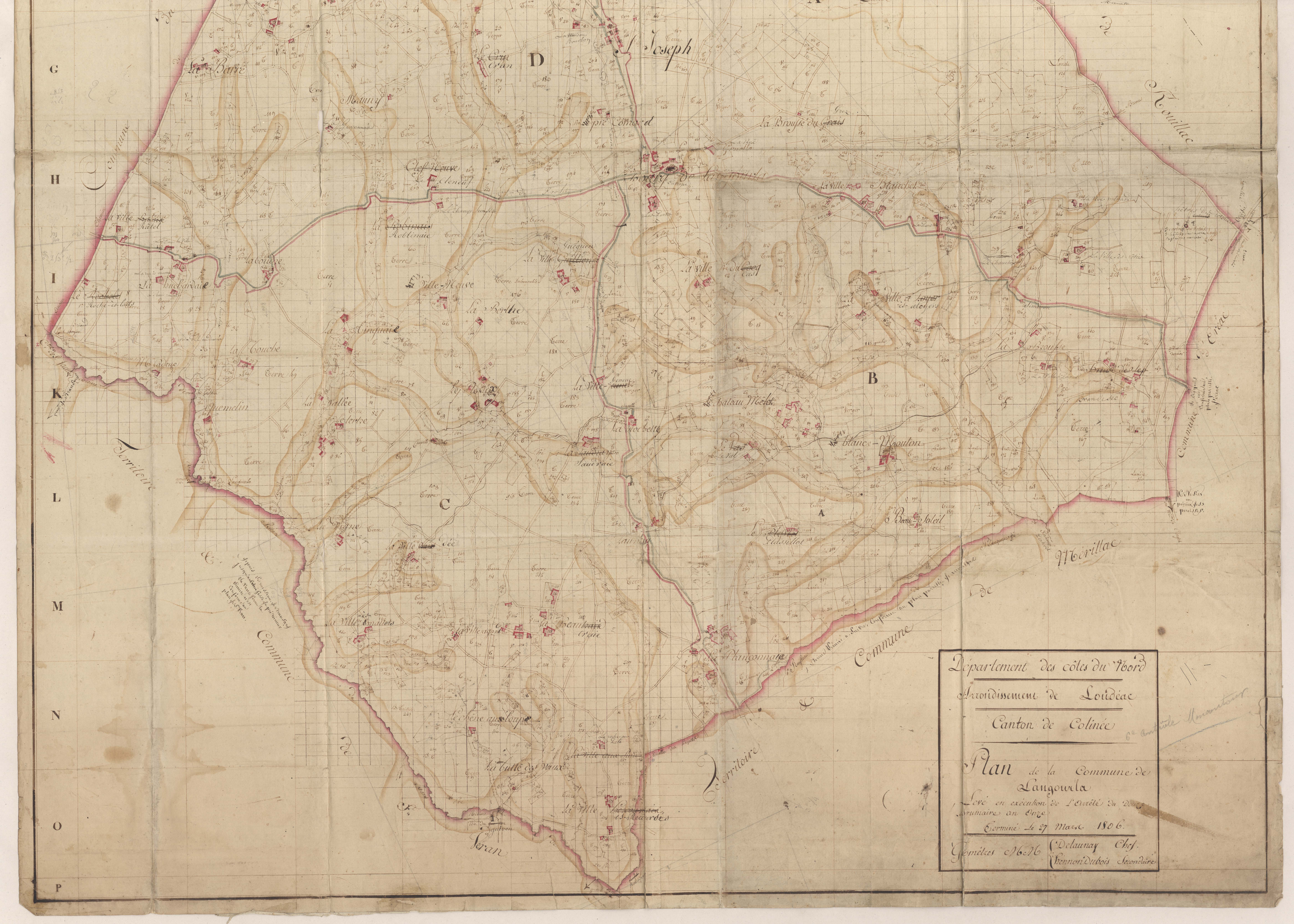 Langourla - Plan géométrique, partie sud.