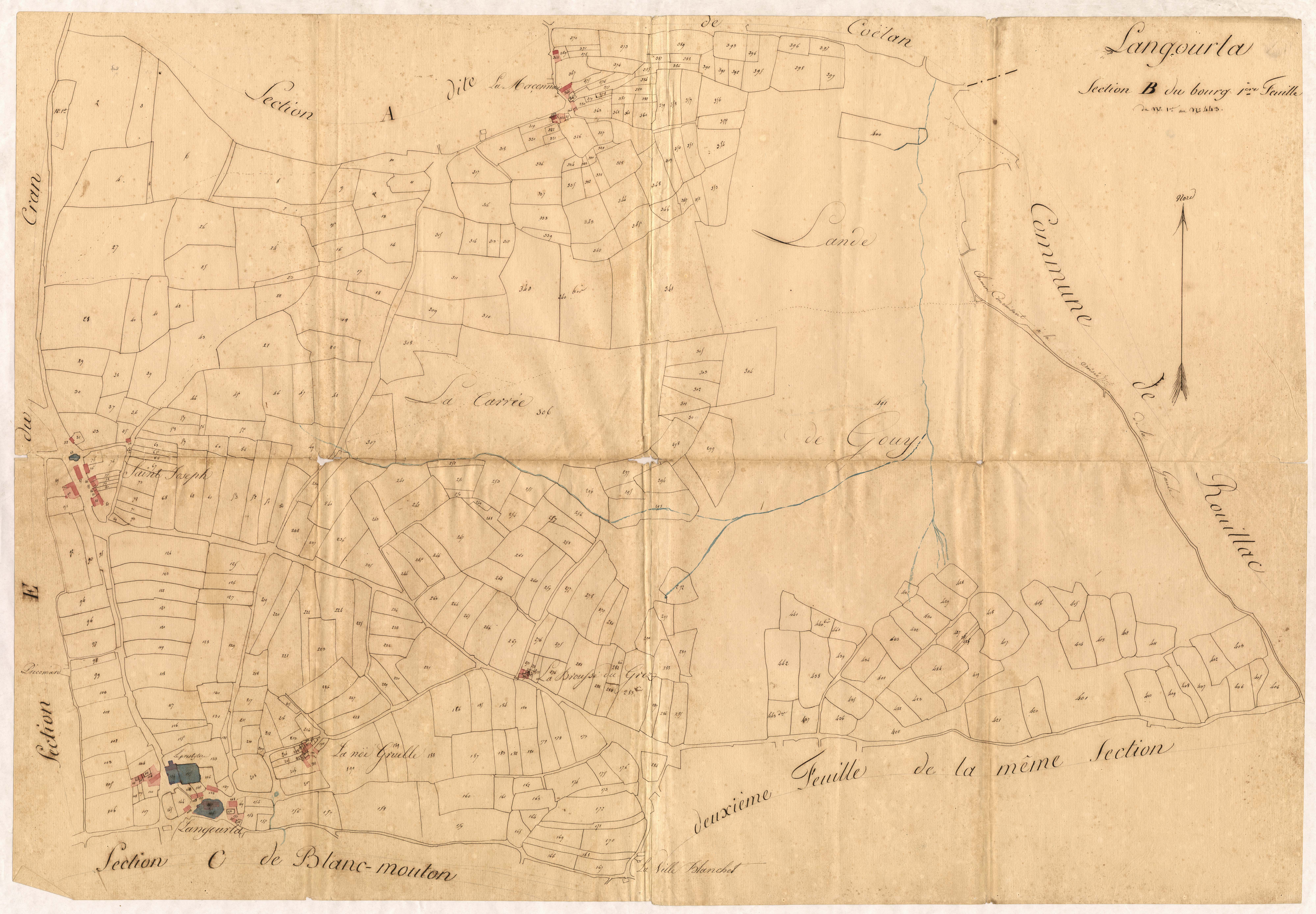 Langourla - Section B, 1re feuille