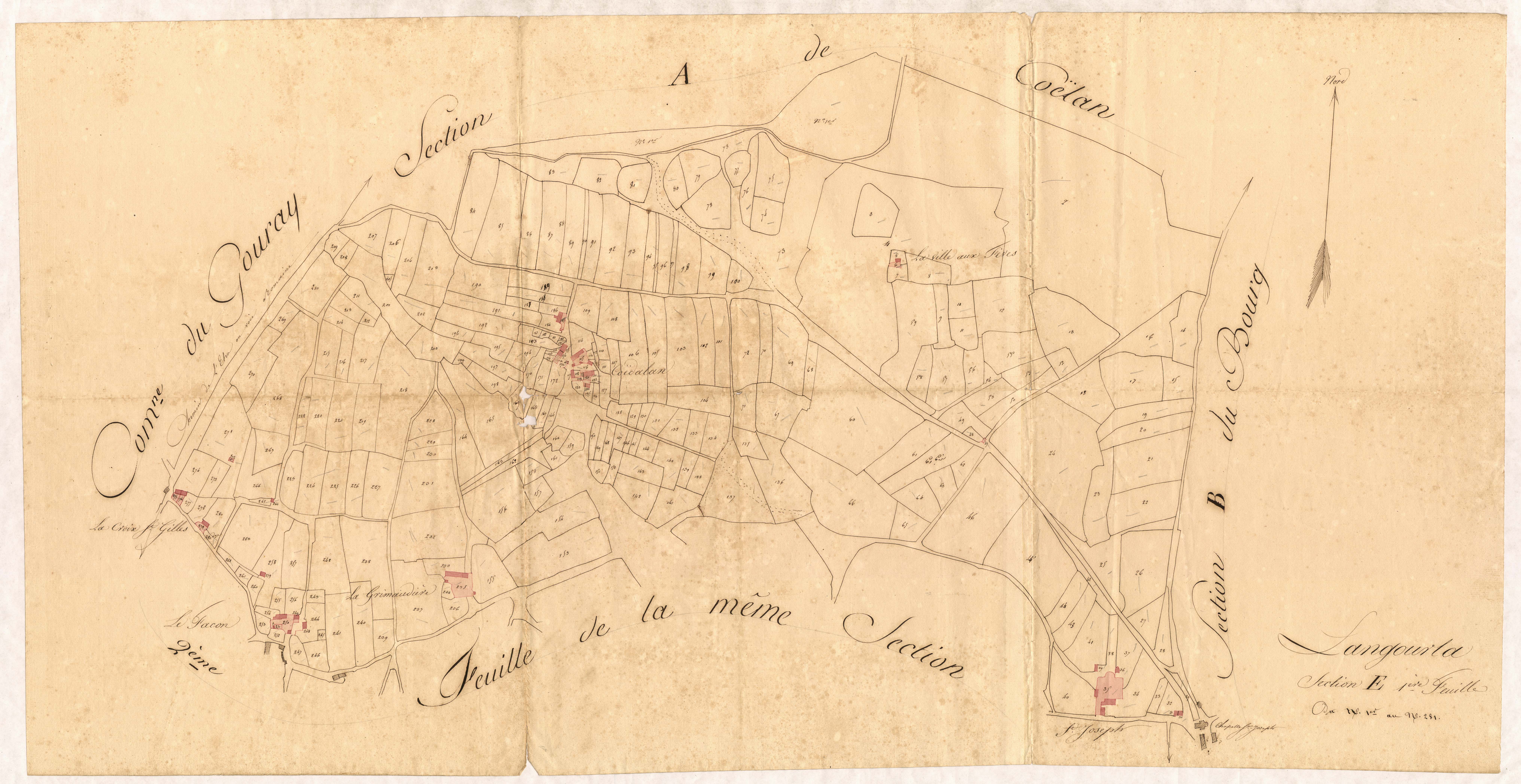 Langourla - Section E, 1re feuille