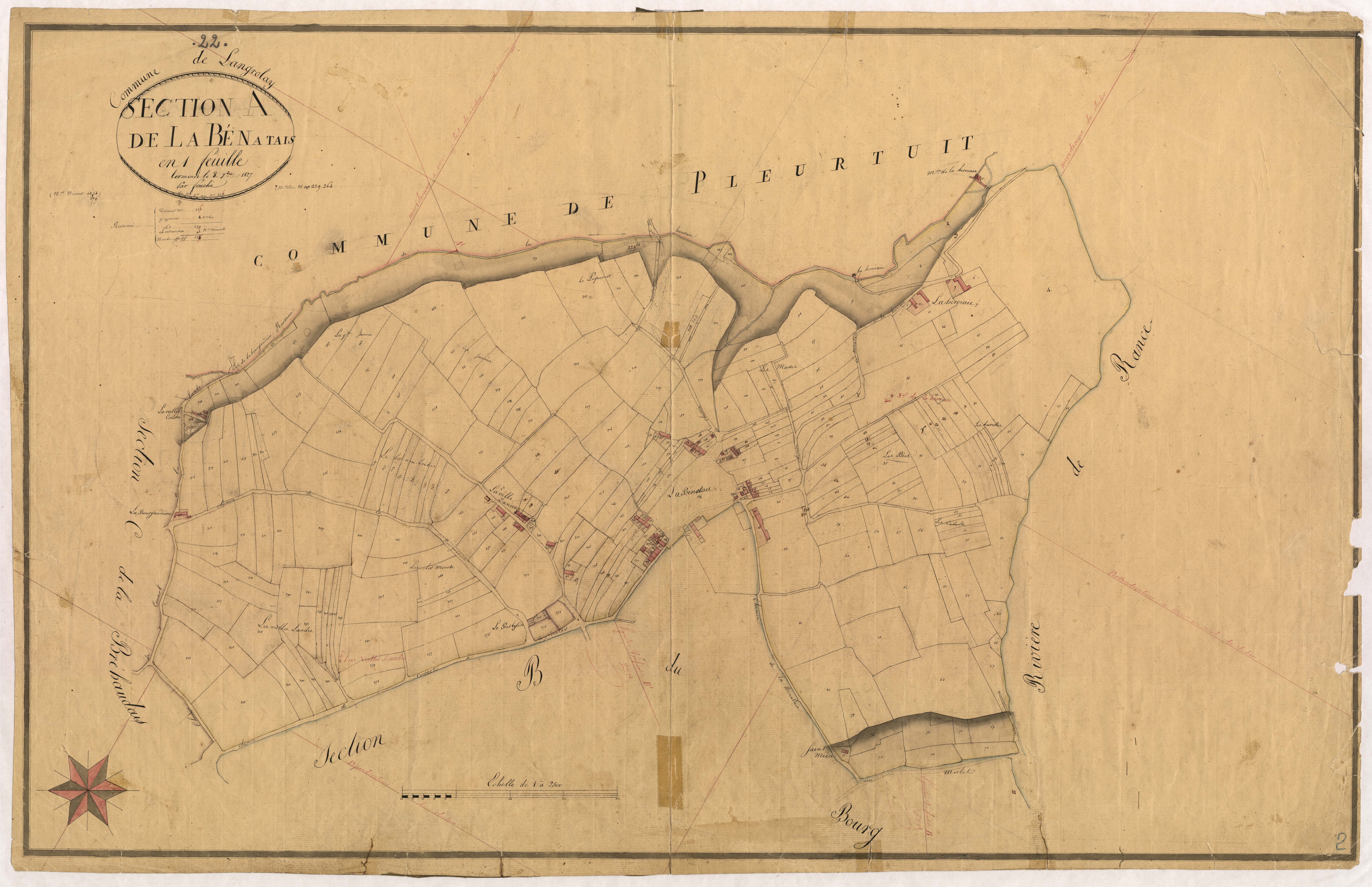 Langrolay-sur-Rance - Section A, feuille unique