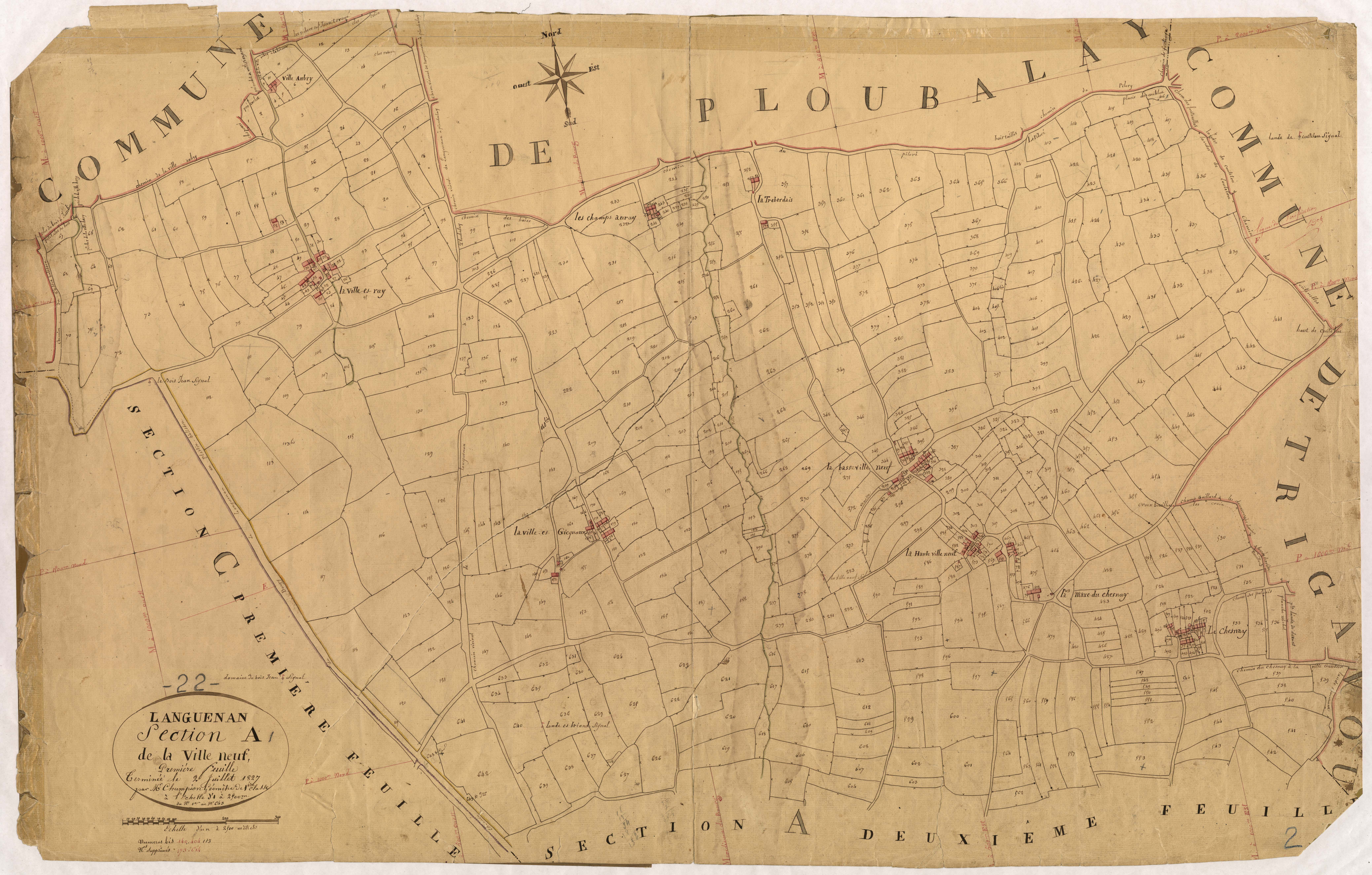 Languenan - Section A, 1re feuille