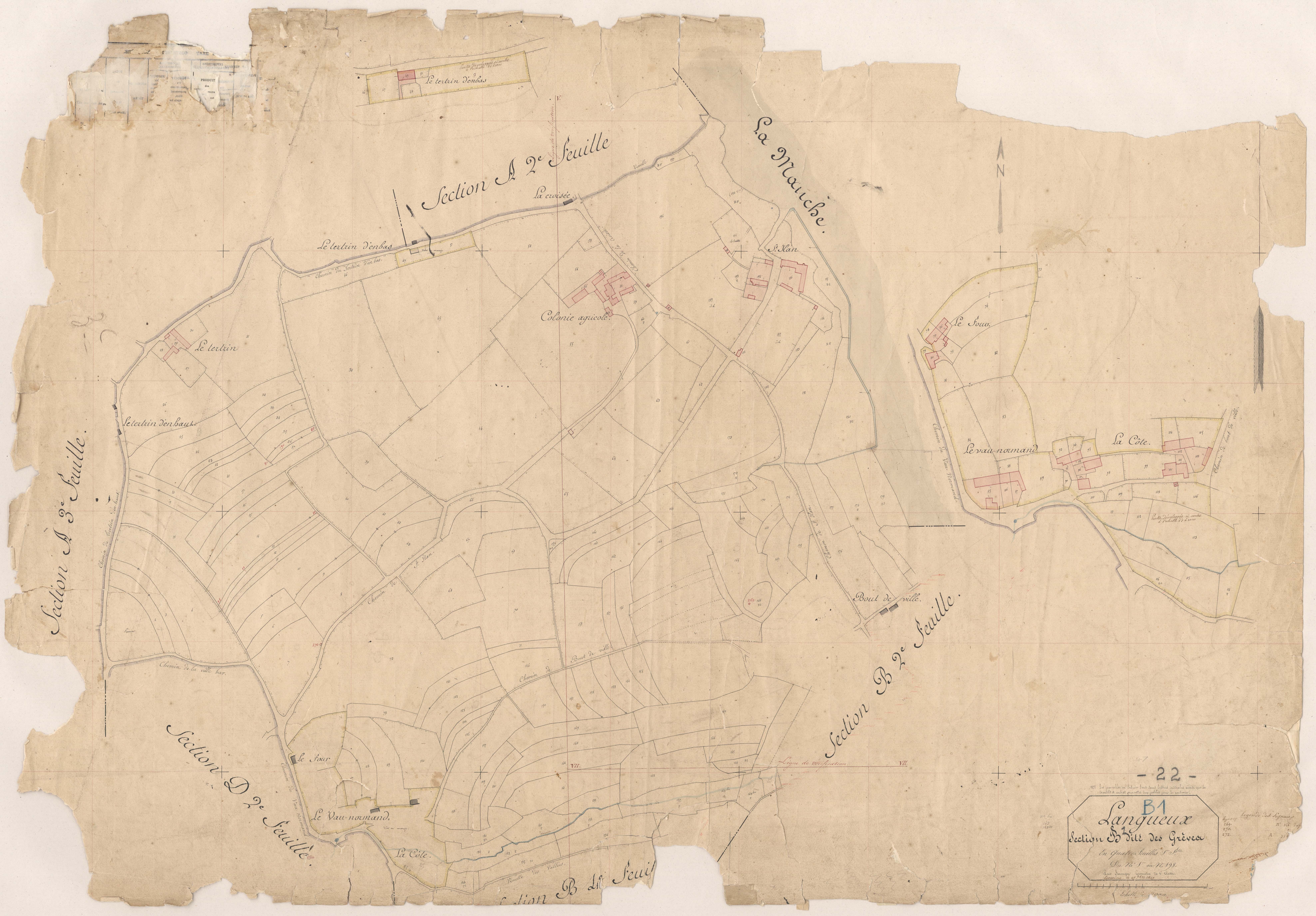 Langueux - Section B, 1re feuille