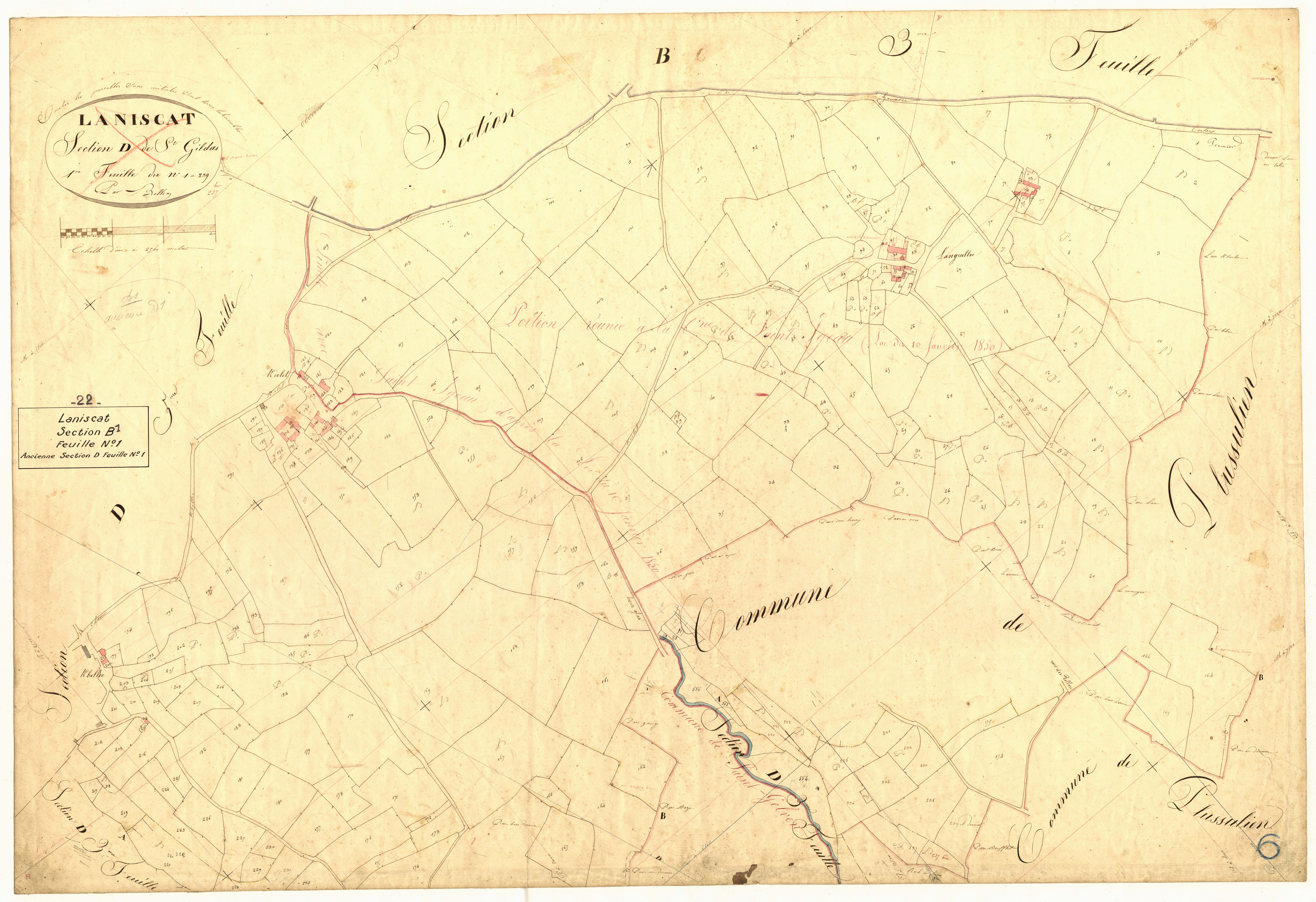 Laniscat - Section B, 1re feuille