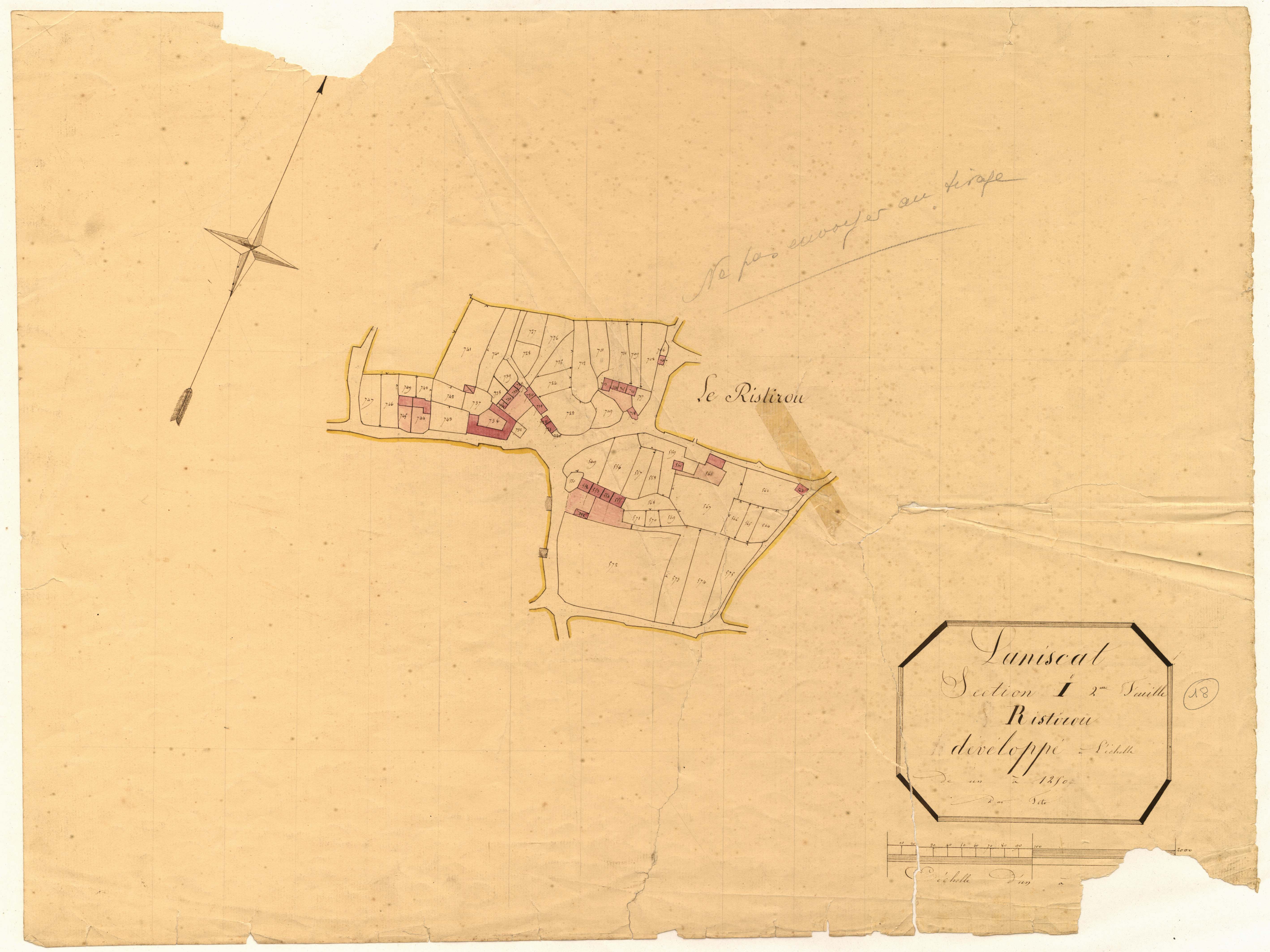 Laniscat - Section E, 2e feuille : développement