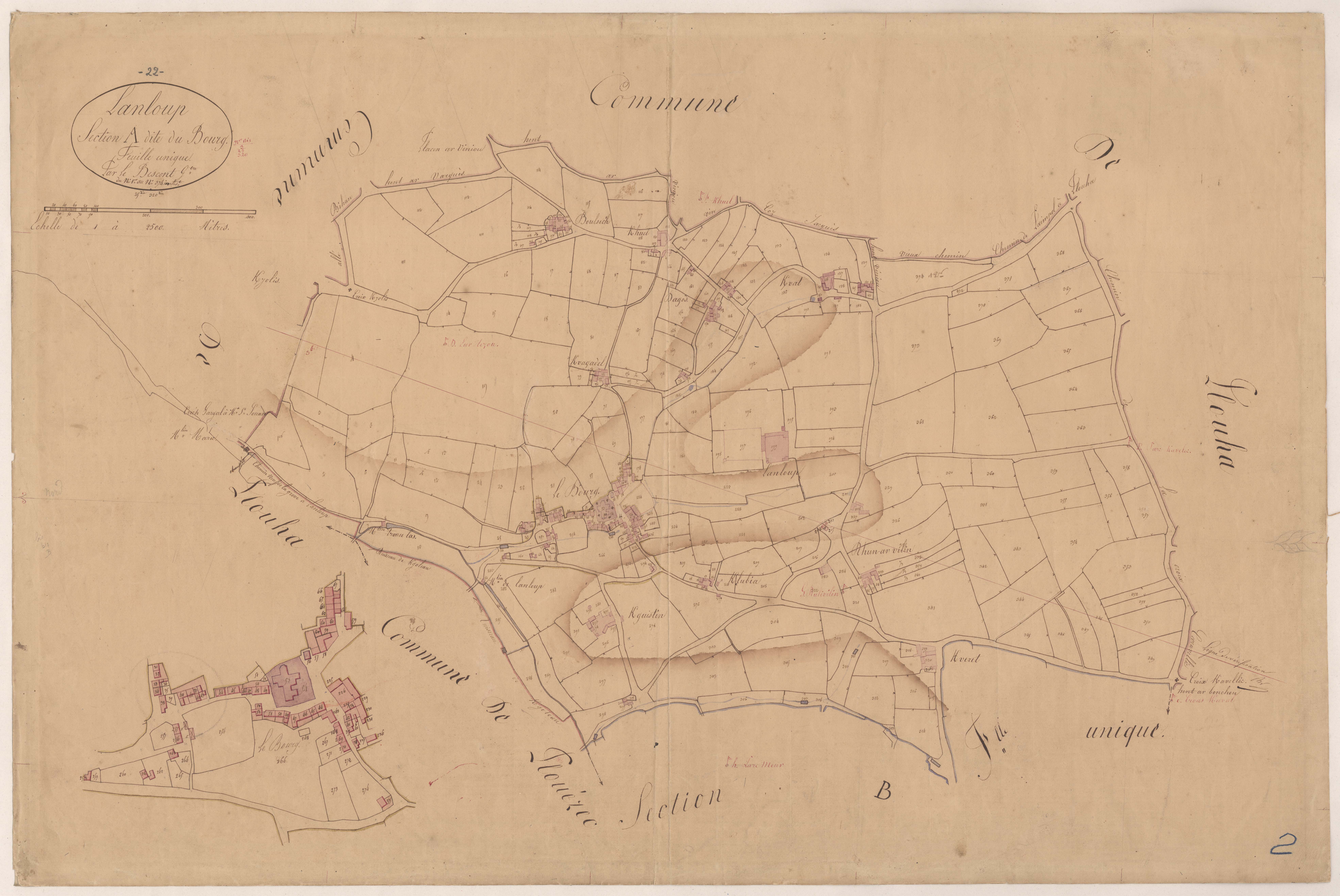 Lanloup - Section A, feuille unique
