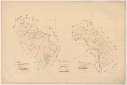 Lannebert - Tableau d'assemblage : sections A, B