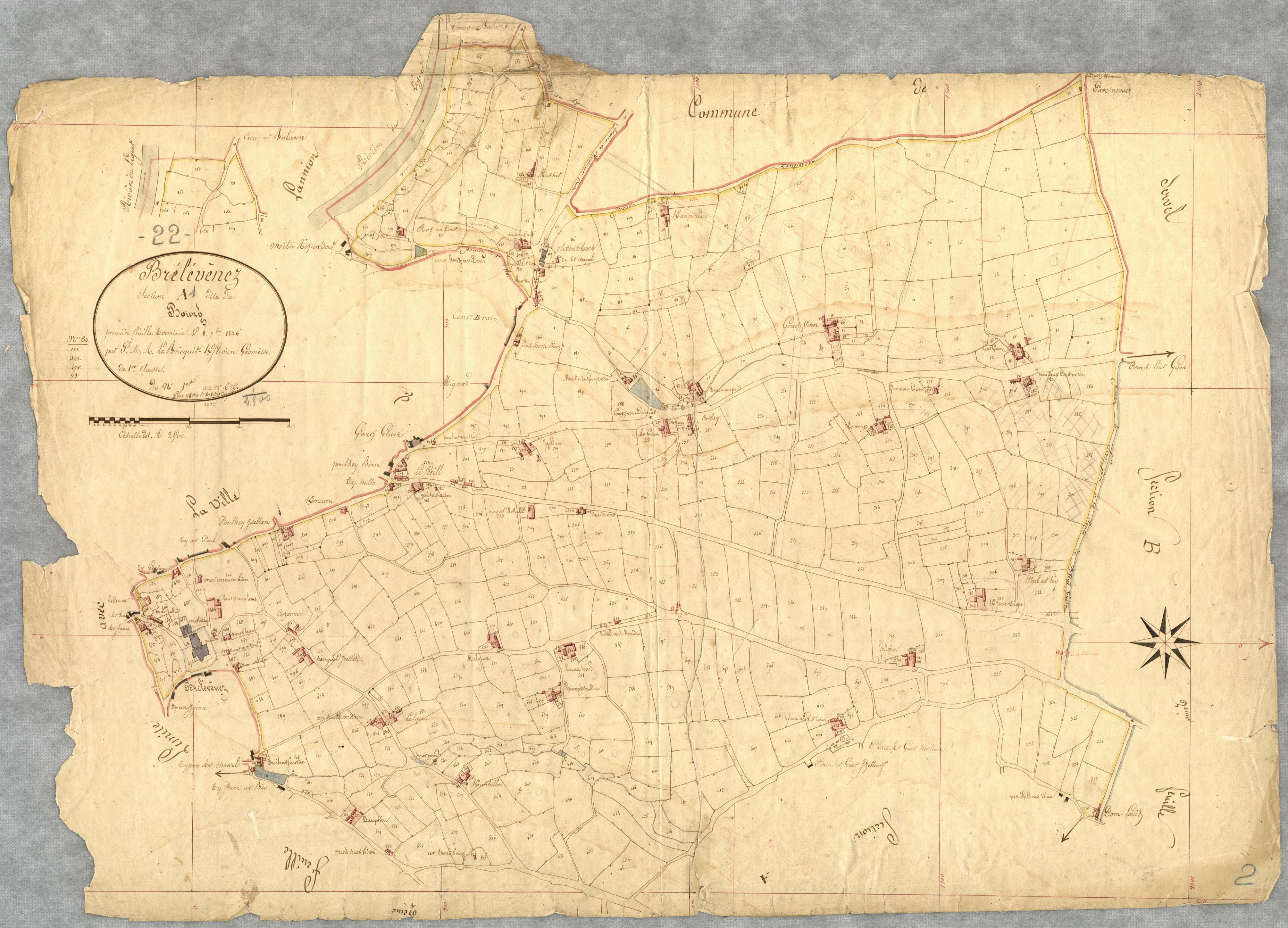 Lannion - Section A, 1ère feuille